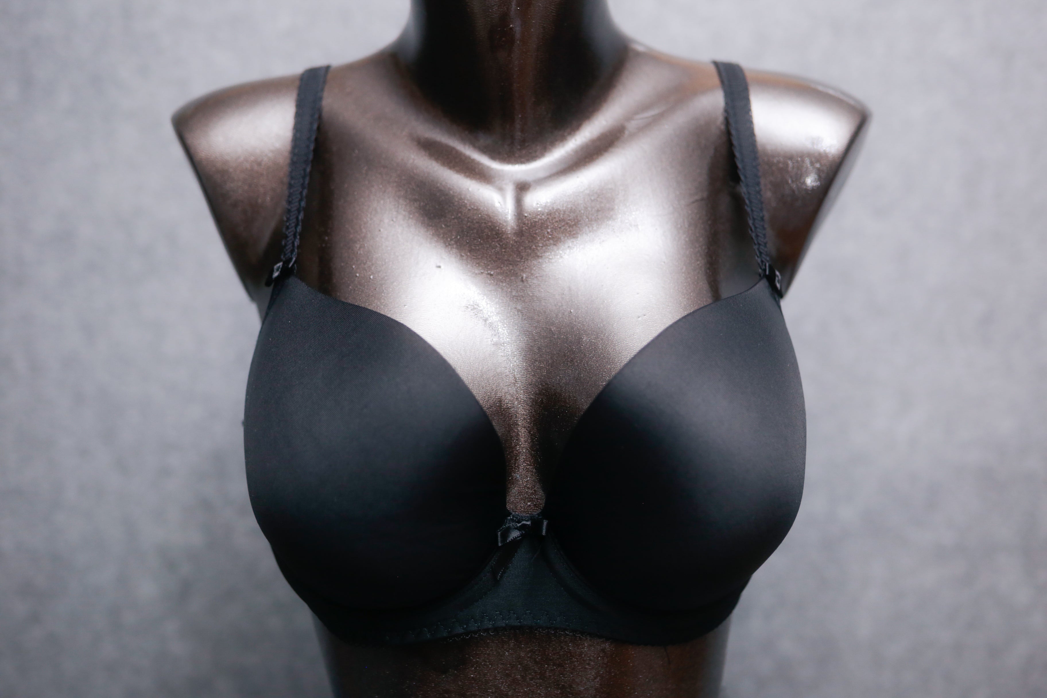 Freya 34D Deco Plunge ZA4234 Underwire T-shirt Bra Black England-made