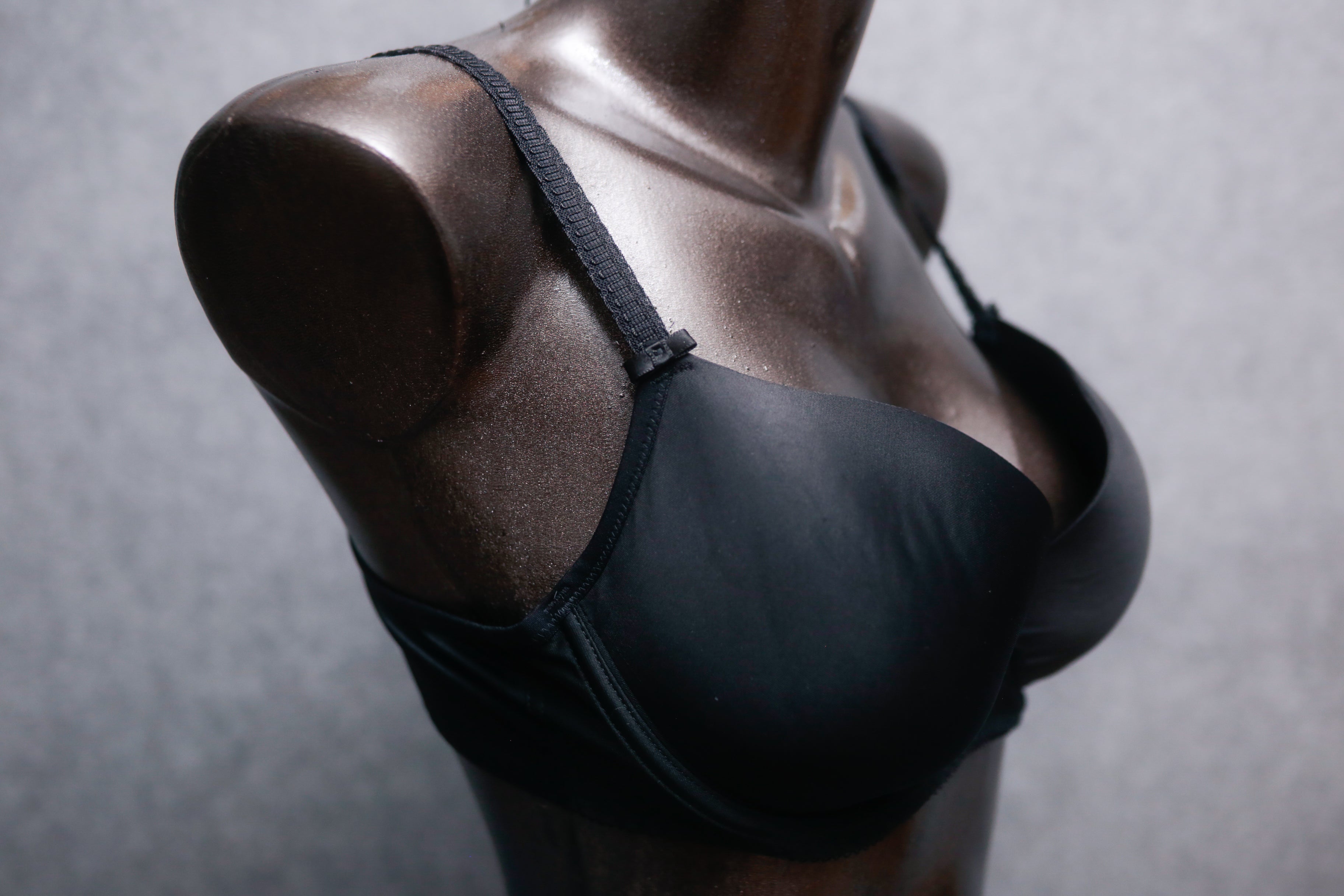 Freya 34D Deco Plunge ZA4234 Underwire T-shirt Bra Black England-made