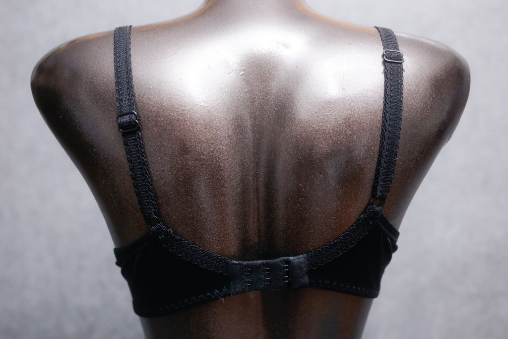 Freya 34D Deco Plunge ZA4234 Underwire T-shirt Bra Black England-made