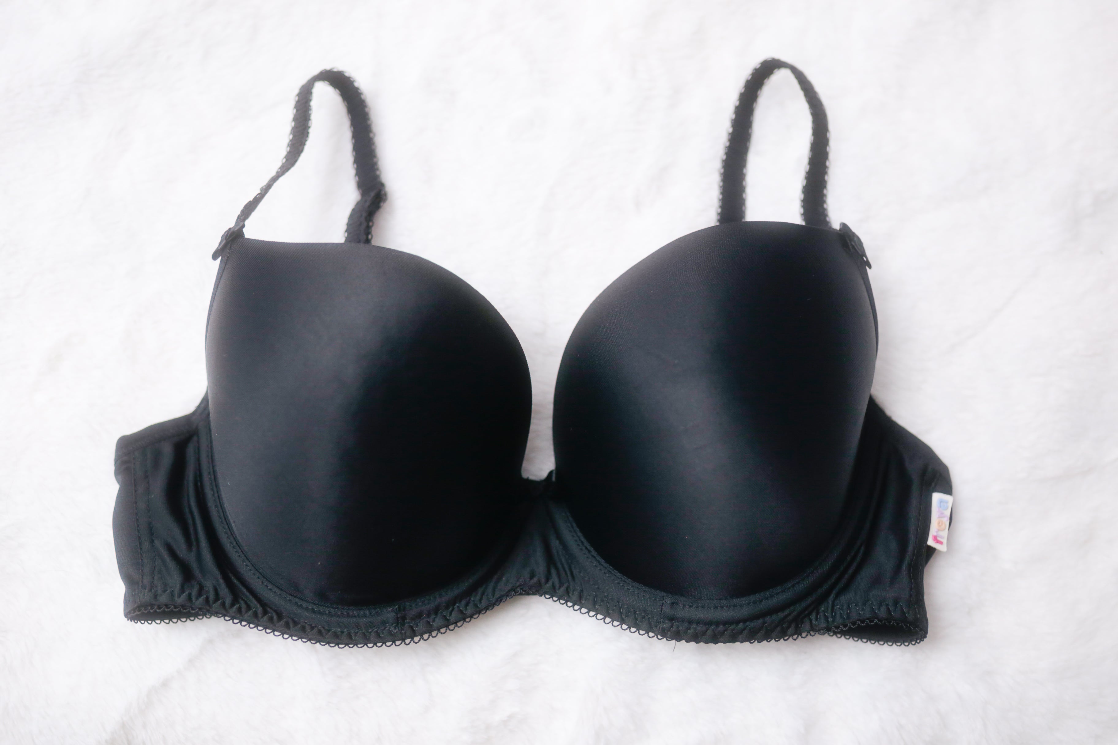 Freya 34D Deco Plunge ZA4234 Underwire T-shirt Bra Black England-made
