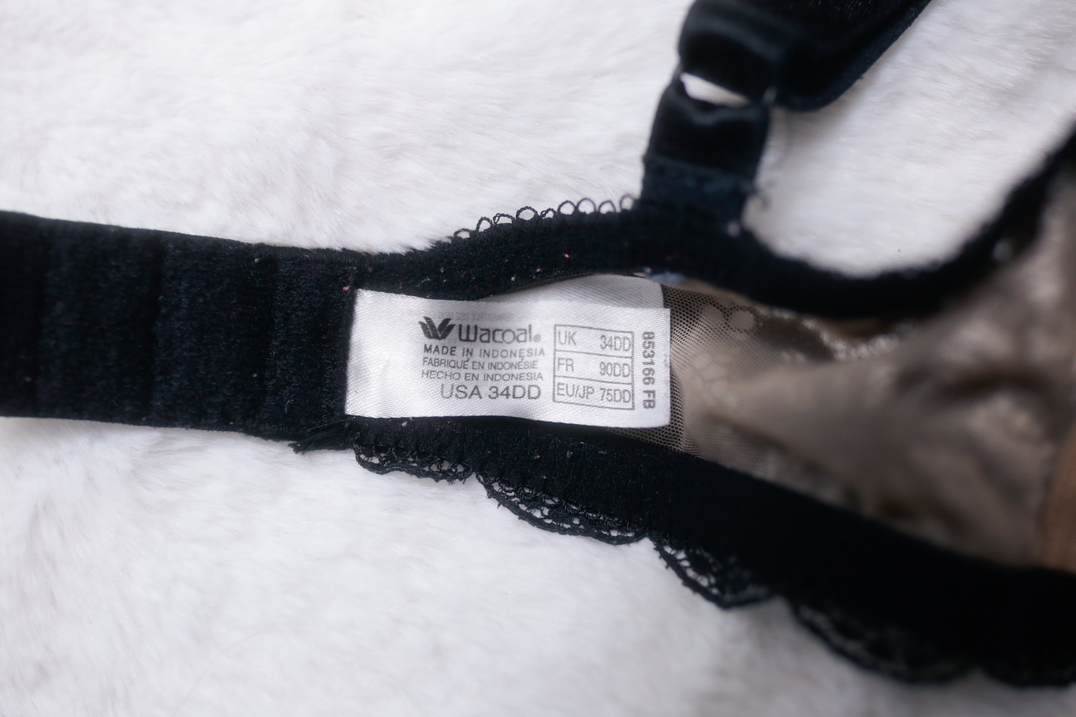 Wacoal 34DD All Dressed Up 853166 Underwire T-shirt Bra Black