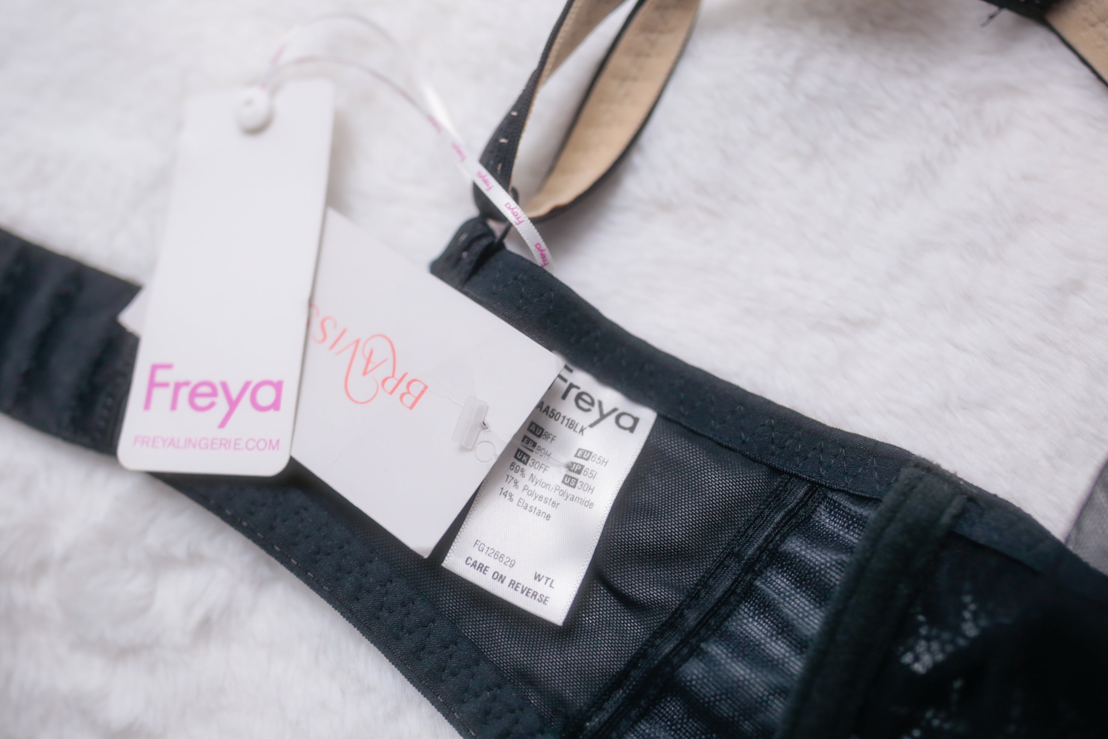 Freya 30H 30FF Soiree Lace AA5011 Underwire Bra Black NEW