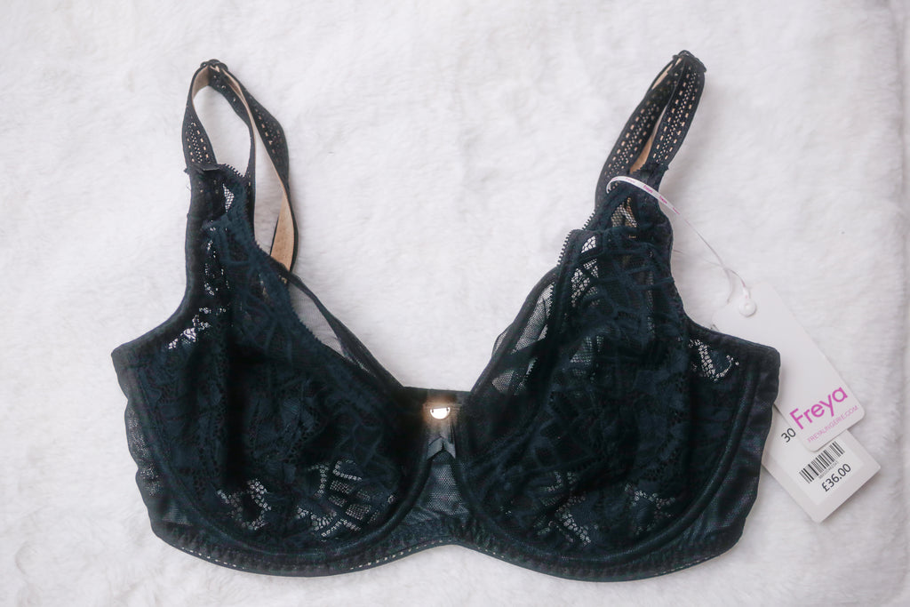 30ff Size Freya 30H 30FF Soiree Lace AA5011 Underwire Bra Black NEW – Billy's Bras