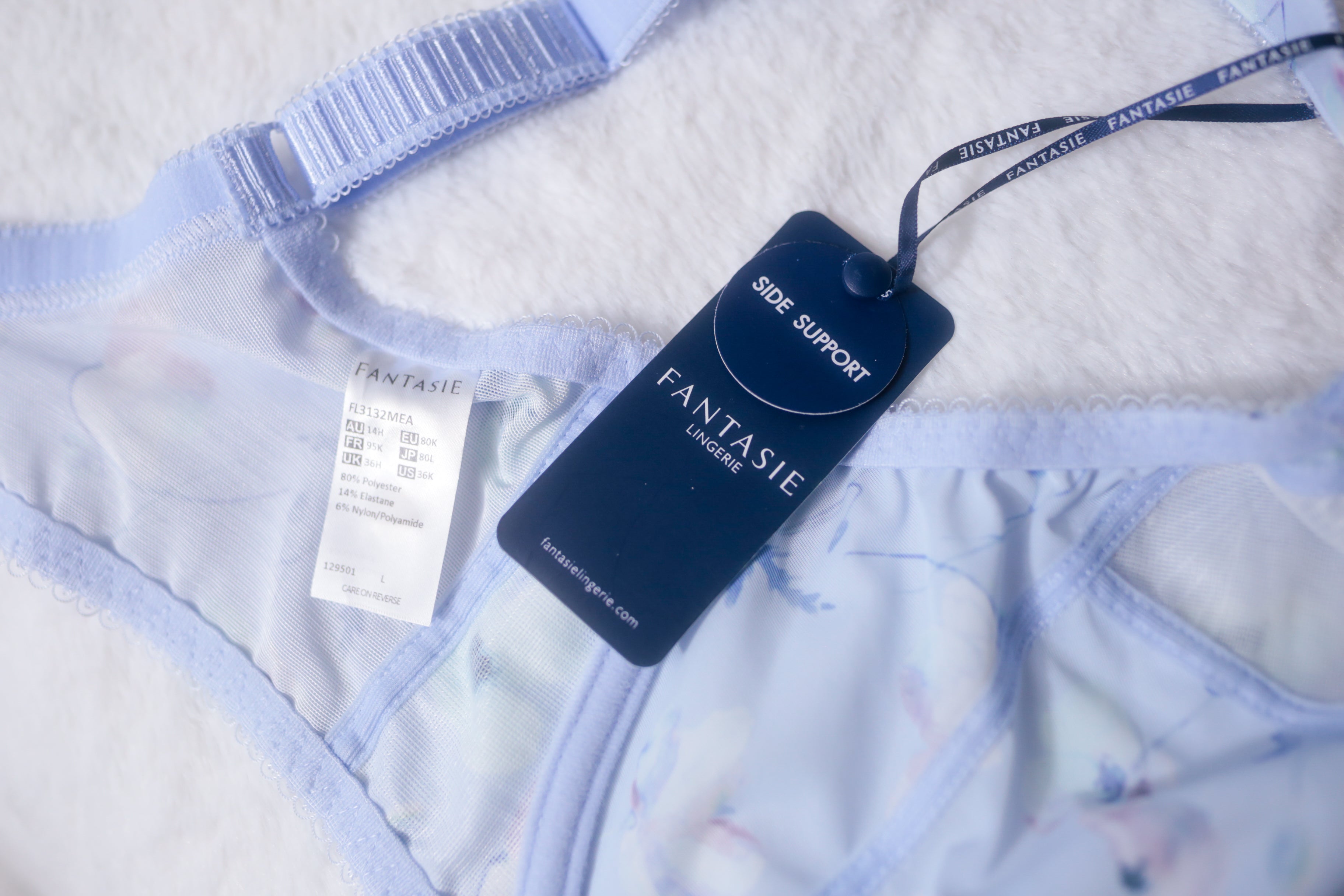 Fantasie 36K 36H Arianne Side-support FL3132 Unpadded Underwire Bra NEW