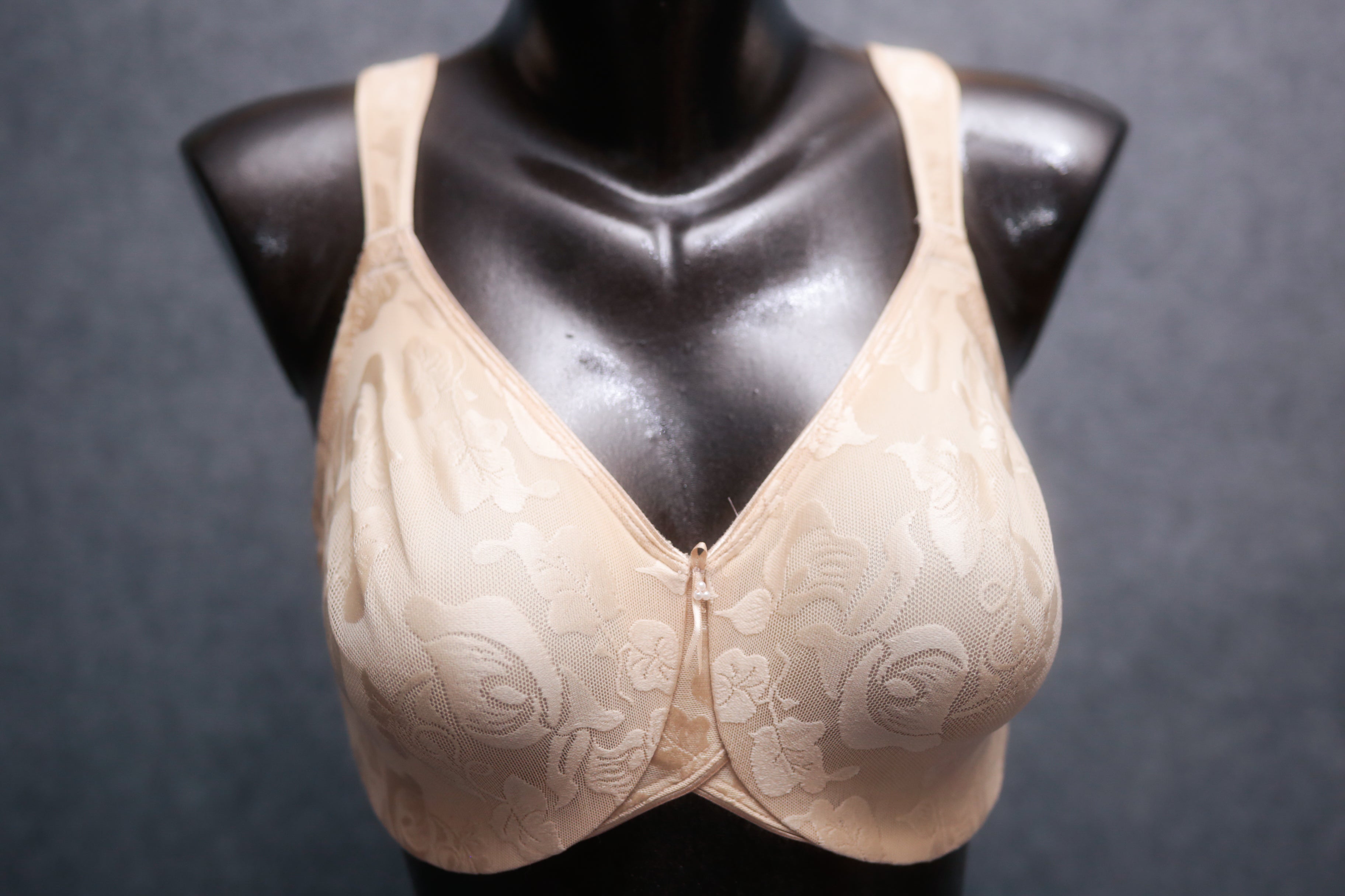 Wacoal 34DD Awareness 85567 Full Coverage Underwire Lined Bra Nude Beige Floral