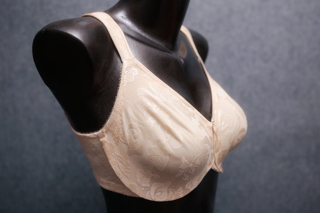 Wacoal 34DD Awareness 85567 Full Coverage Underwire Lined Bra Nude Beige Floral