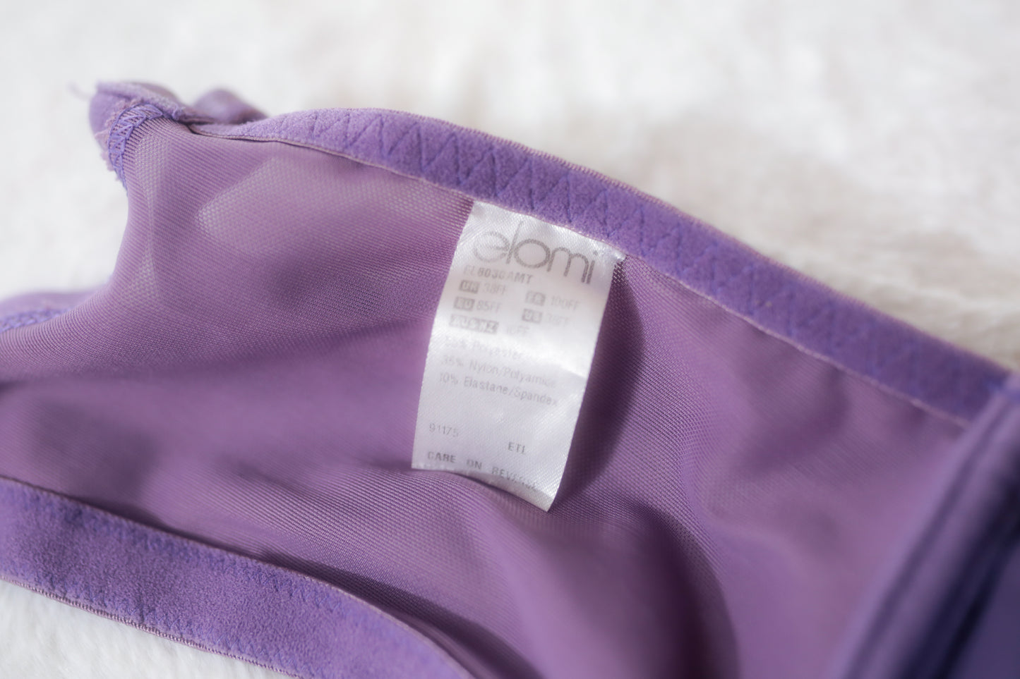 Elomi 38H 38FF EL8030 Caitlyn Side Support Underwire Bra Purple