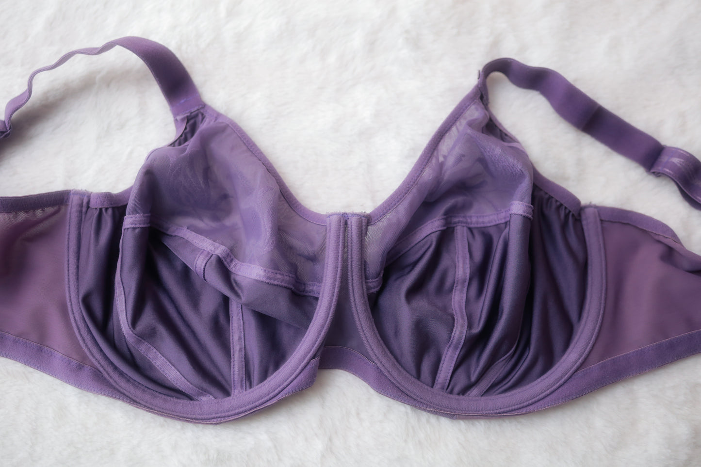 Elomi 38H 38FF EL8030 Caitlyn Side Support Underwire Bra Purple