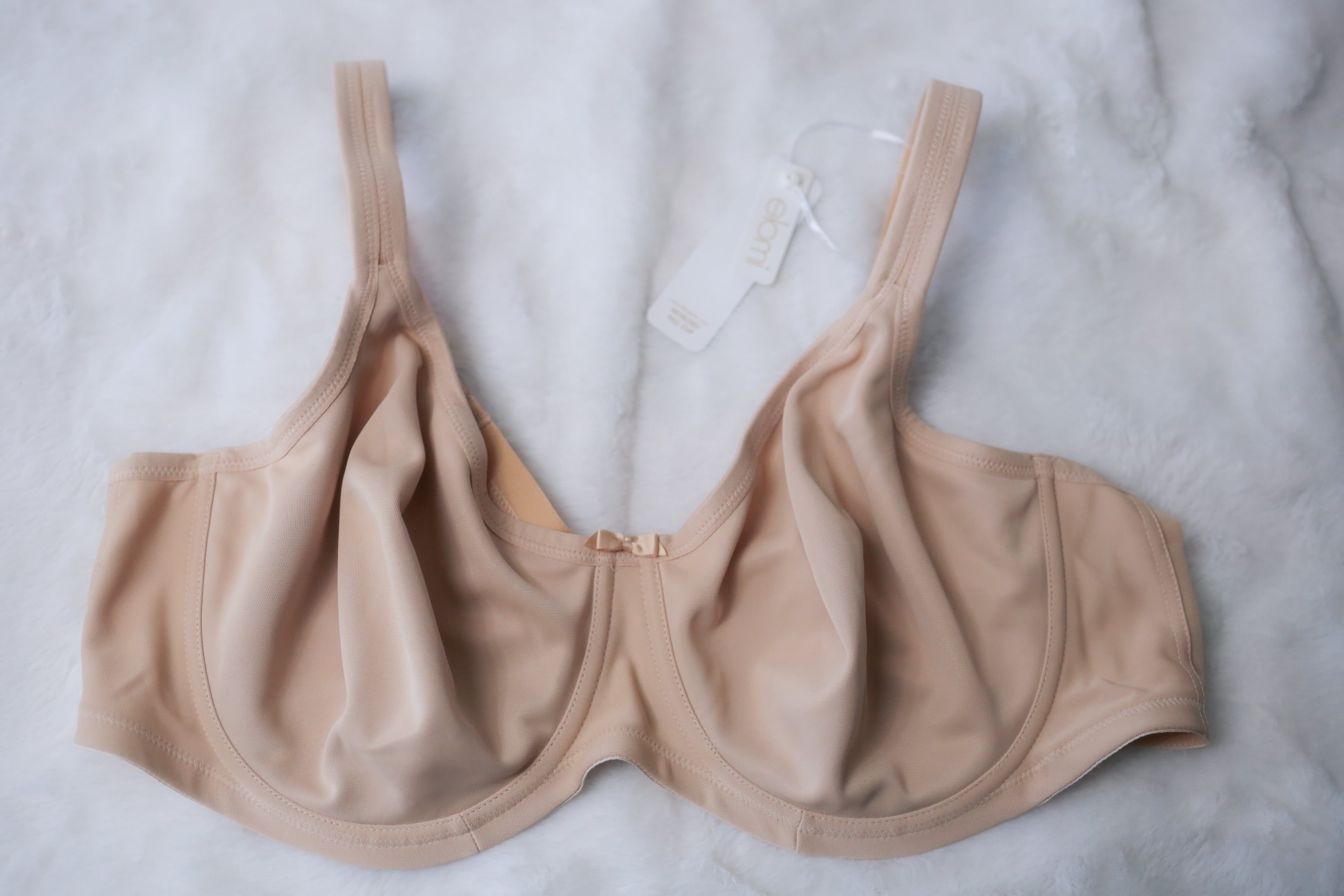 Elomi 44D EL3911 Smoothing Underwired Seam-free Full-coverage T-Shirt Bra Nude NEW