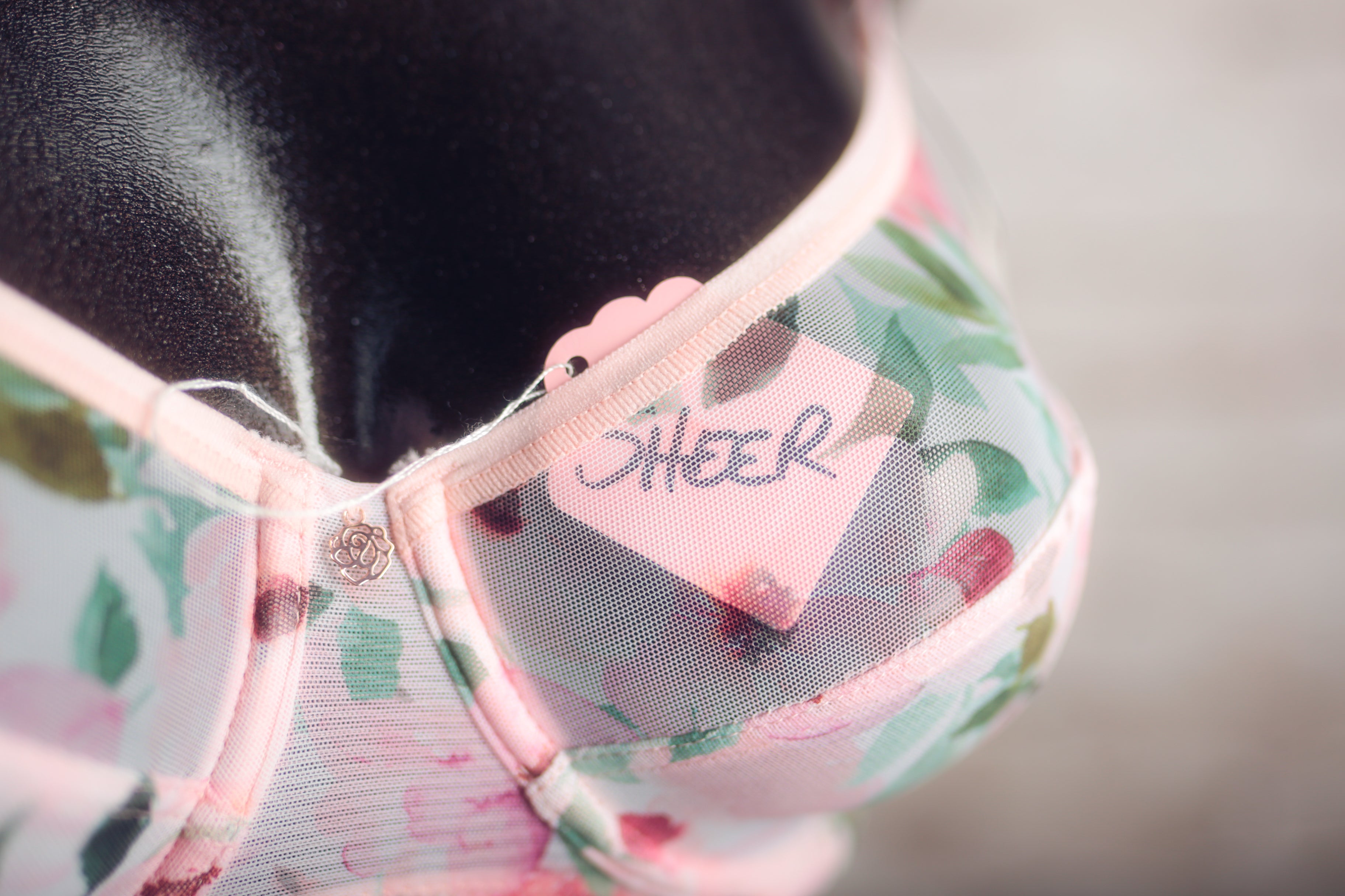 Skarlett Blue 30DD Unlined Embroidered Semi-sheer Balconette Bra Pink Floral NEW