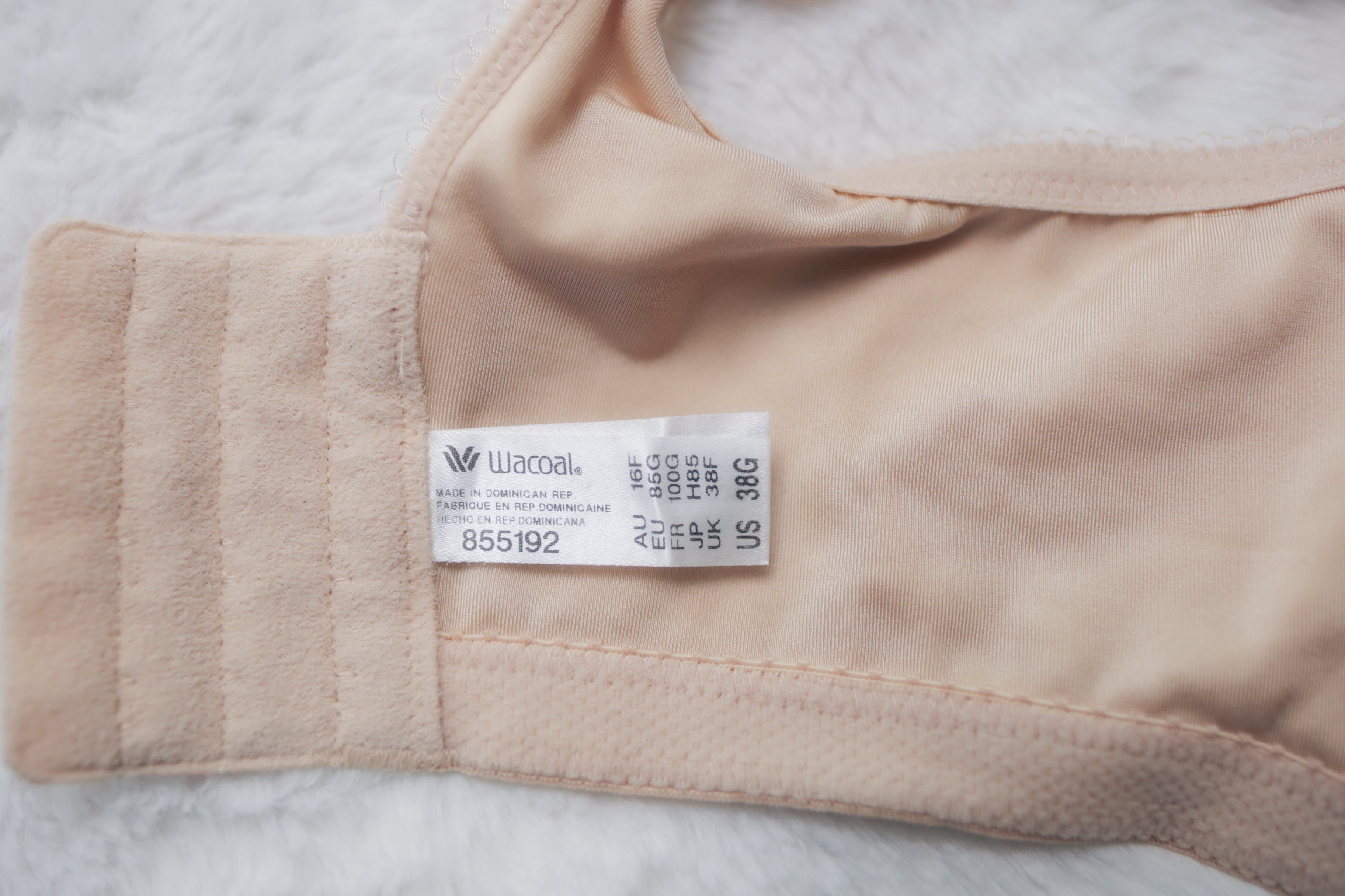 Wacoal 38G 38F 855192 Basic Beauty Full-figure Underwire Unpadded T-shirt Bra Beige Nude