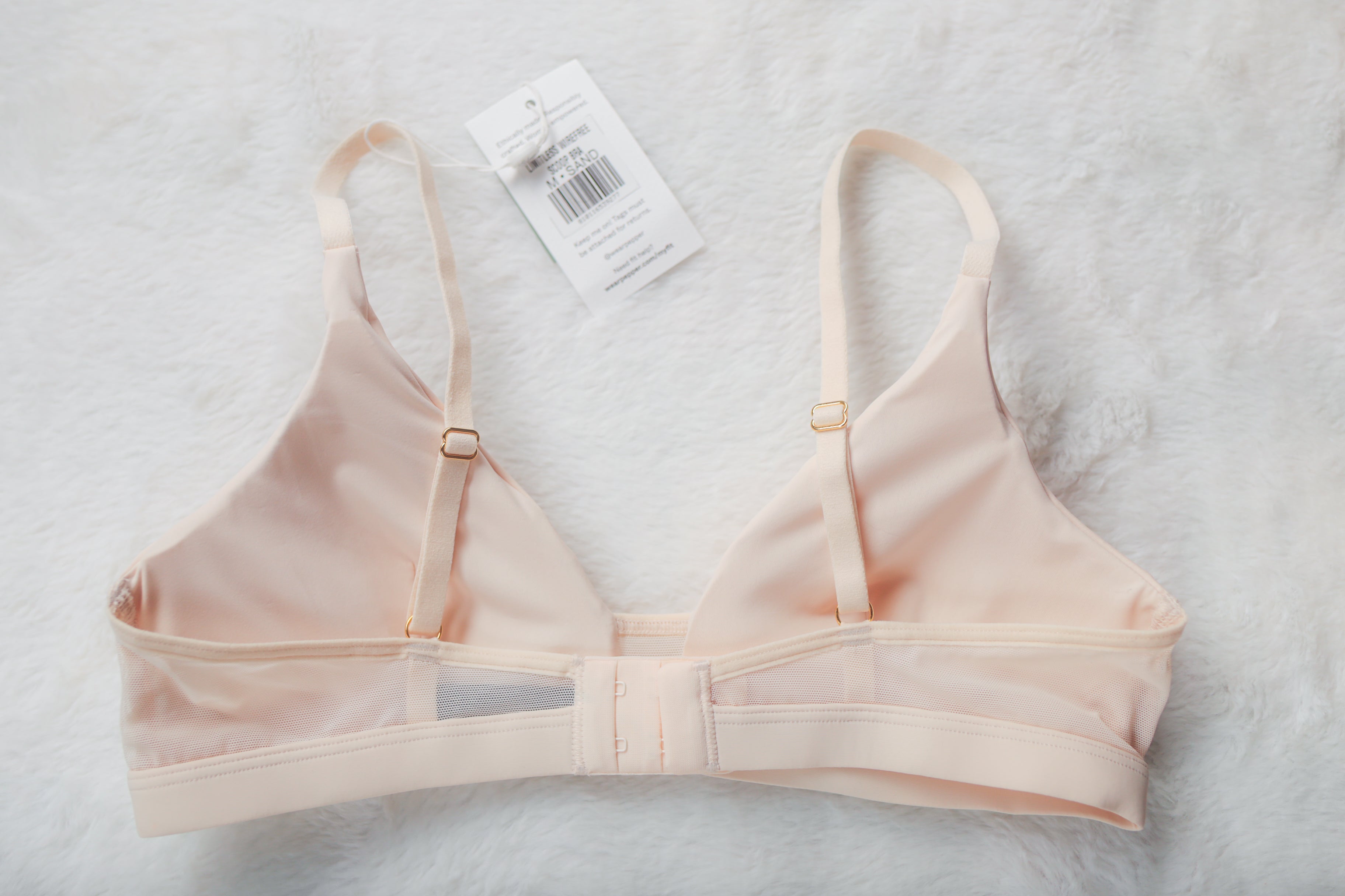 Pepper Limitless Wirefree Scoop Lightly Padded Wireless T-shirt Bra Medium Nude Sand NEW