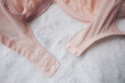 Elomi 38DDD 38E EL4383 Charley Stretch Lace Plunge Underwire Full-coverage Bra Pink