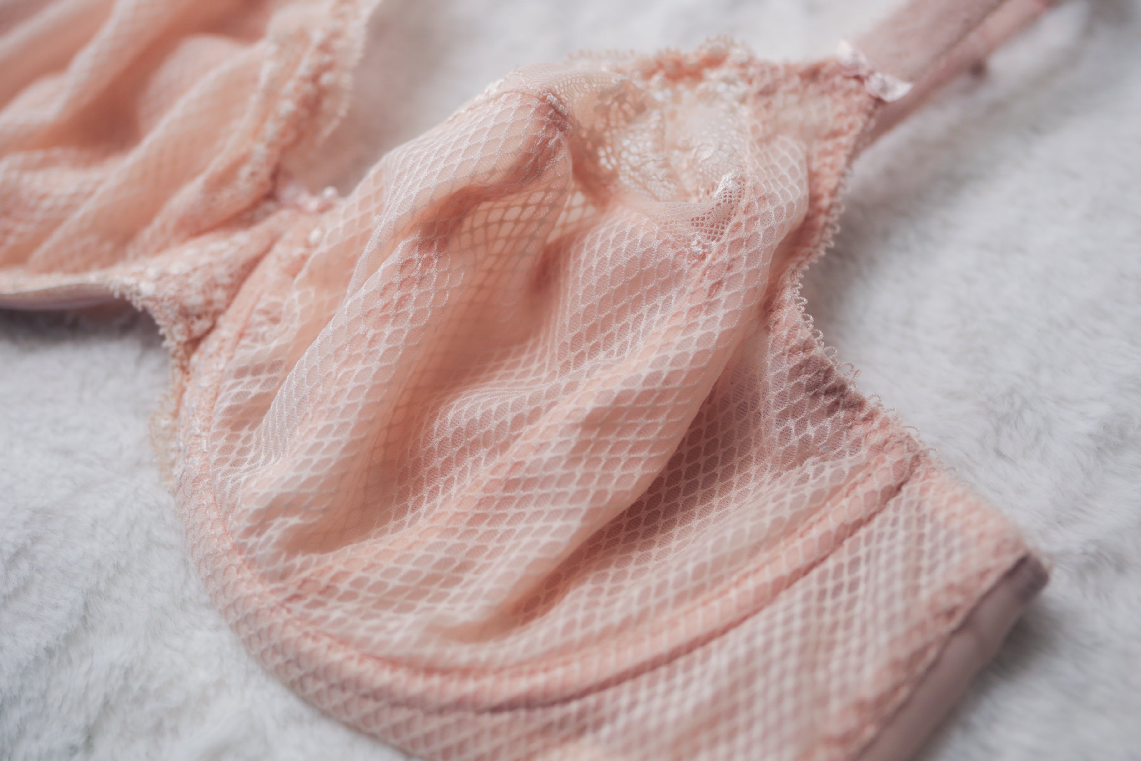 Elomi 38DDD 38E EL4383 Charley Stretch Lace Plunge Underwire Full-coverage Bra Pink