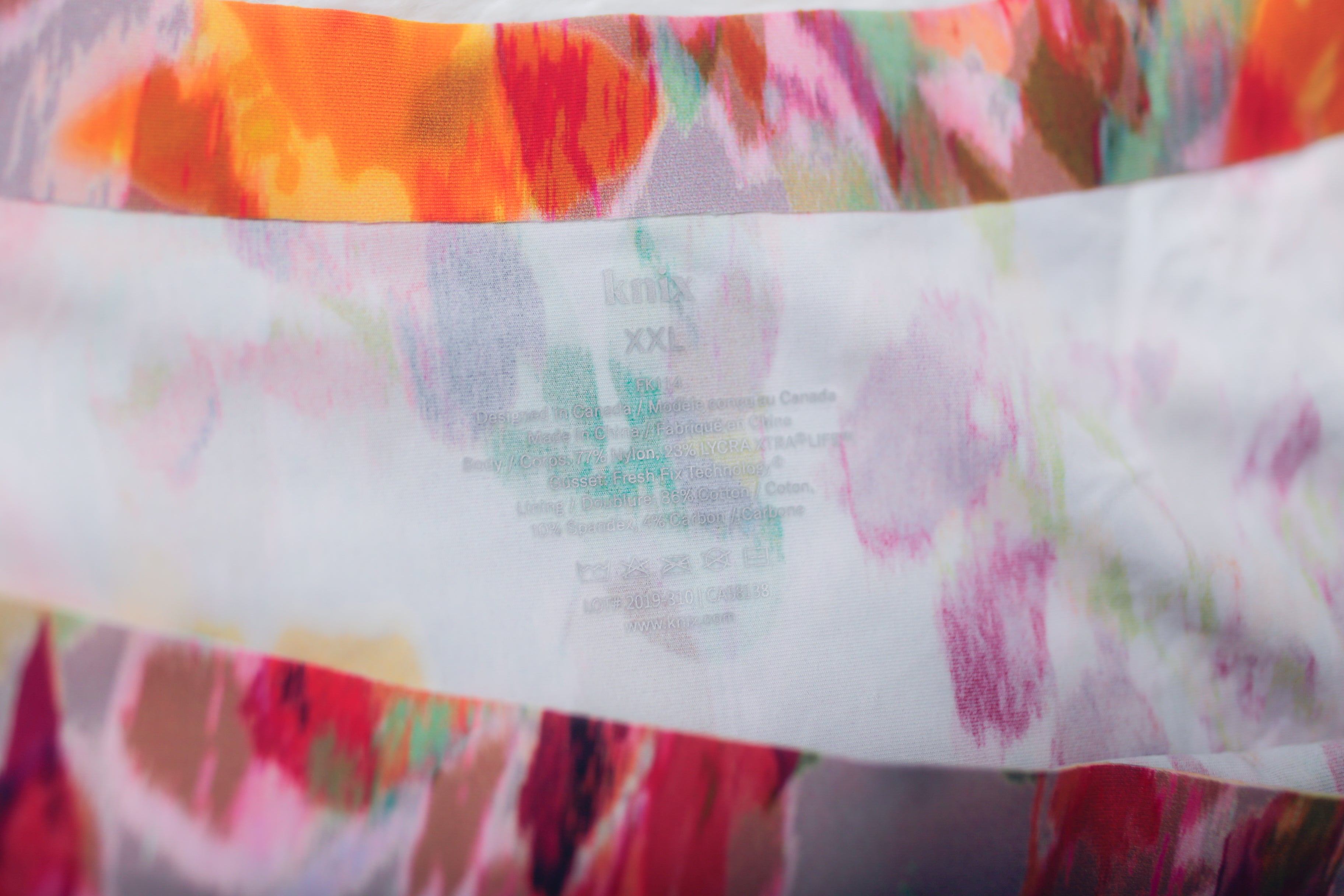 Knix Light Leakproof No-Show High Rise Underwear Period Panties XXL Floral NWOT