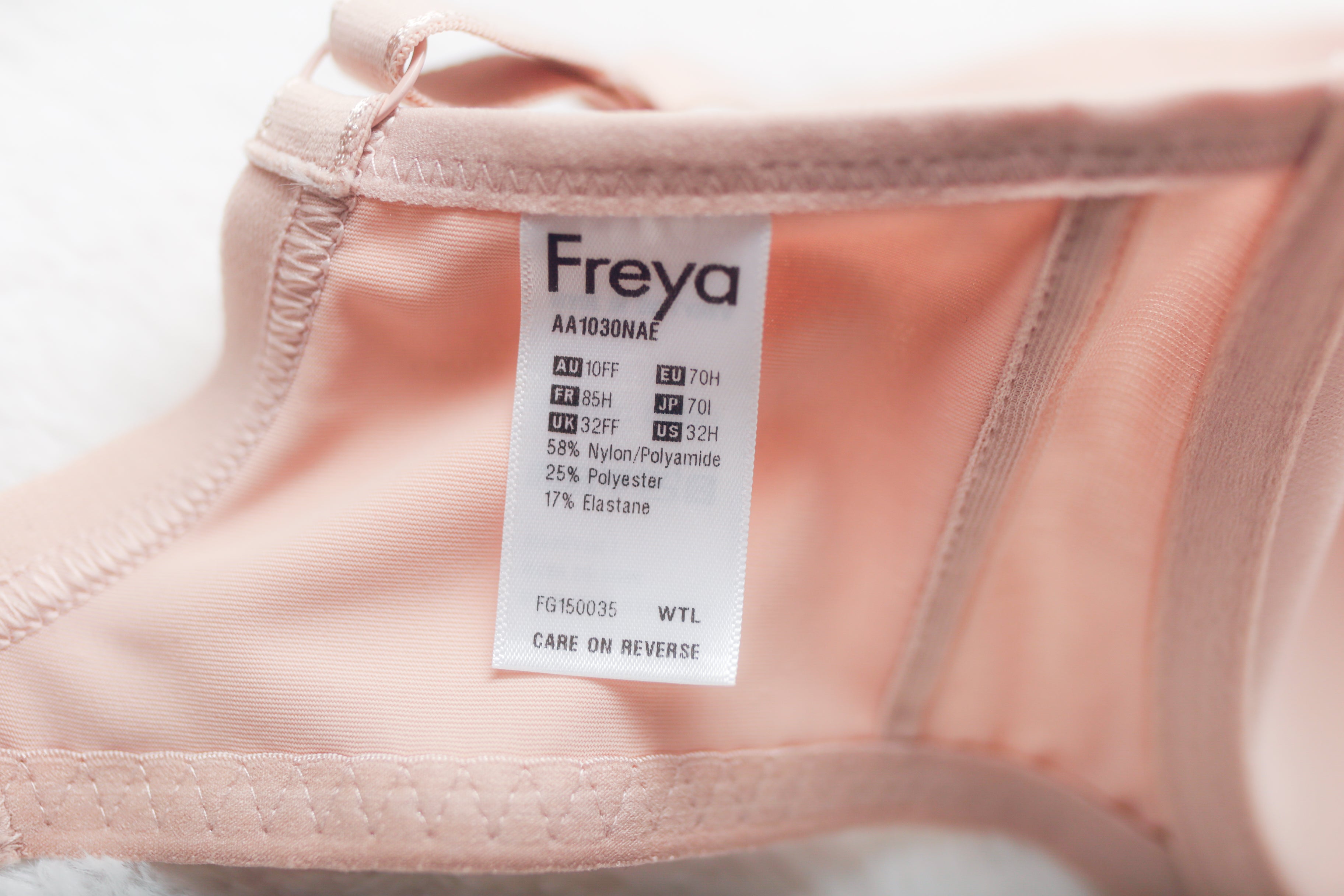 Freya US 32H UK 32FF Fancies Underwire Balcony Molded Bra Underwire AA1030 Beige NEW