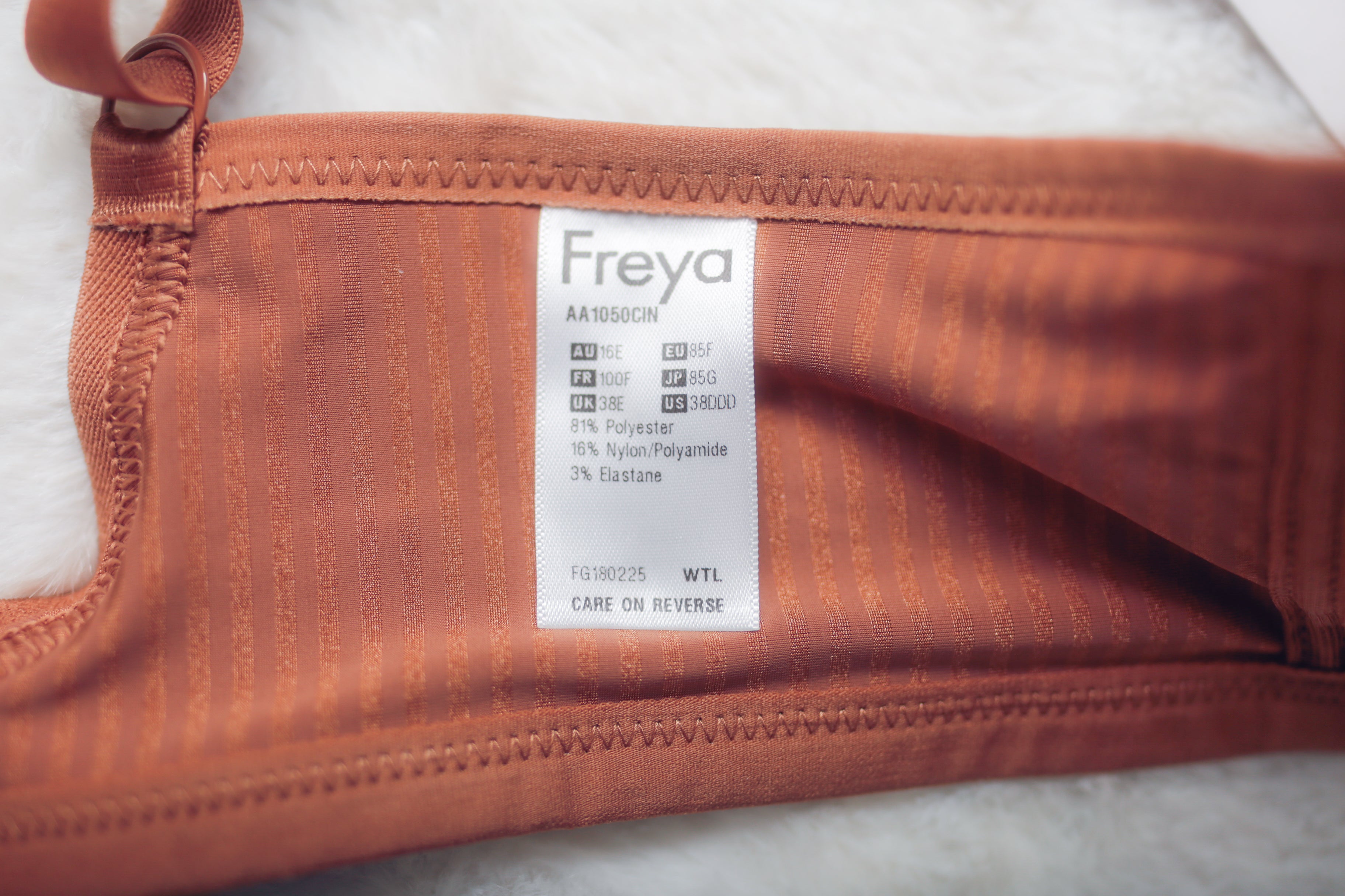 Freya US 38DDD UK 38E Idol Molded Underwire AA1050 Full Coverage Bra Brown NEW