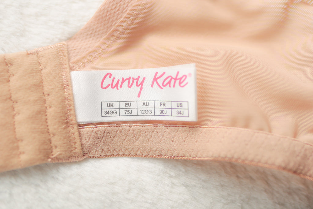 Curvy Kate US 34J UK 34GG Victory Balcony Unlined Lace Underwire Balconette Bra Beige NEW