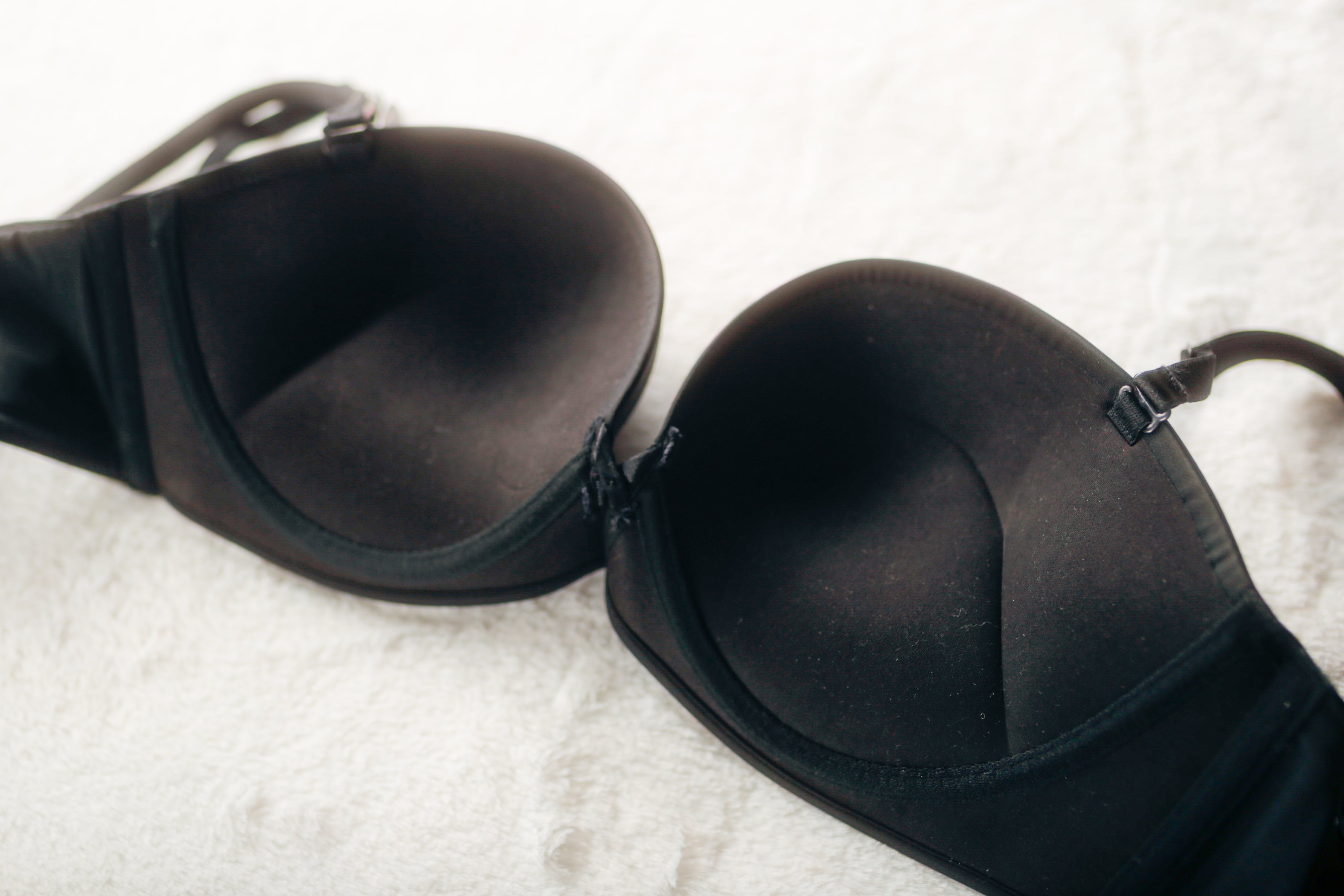 Victoria's Secret 36D Bombshell Multiway Convertible Bra Black Satin NEW