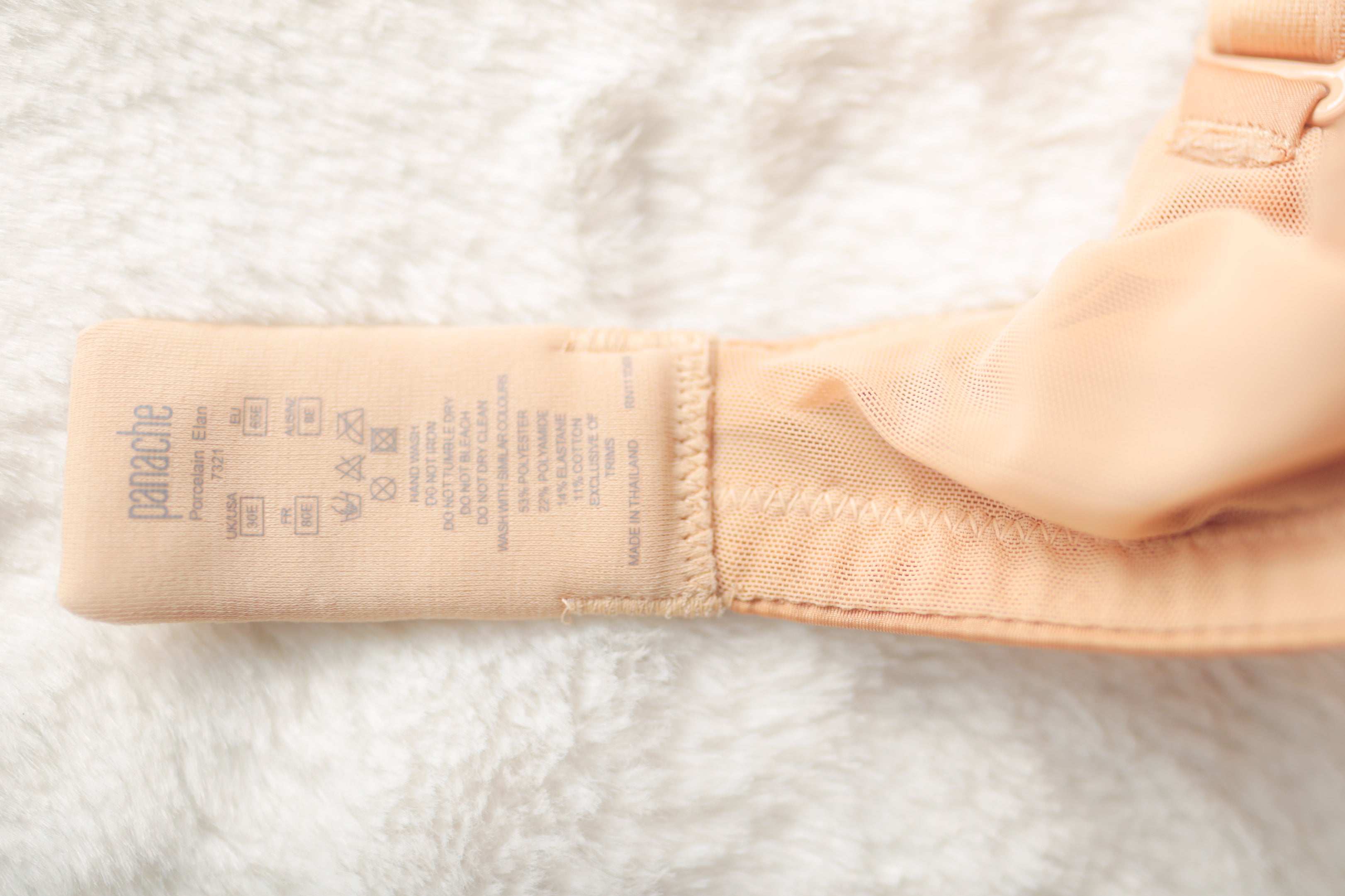 Panache 30E 30DD Porcelain Elan Underwire Molded T-shirt Bra Beige