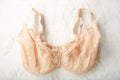 Curvy Kate US 34J UK 34GG Unlined Embroidered Lace Underwire Balconette Bra Beige