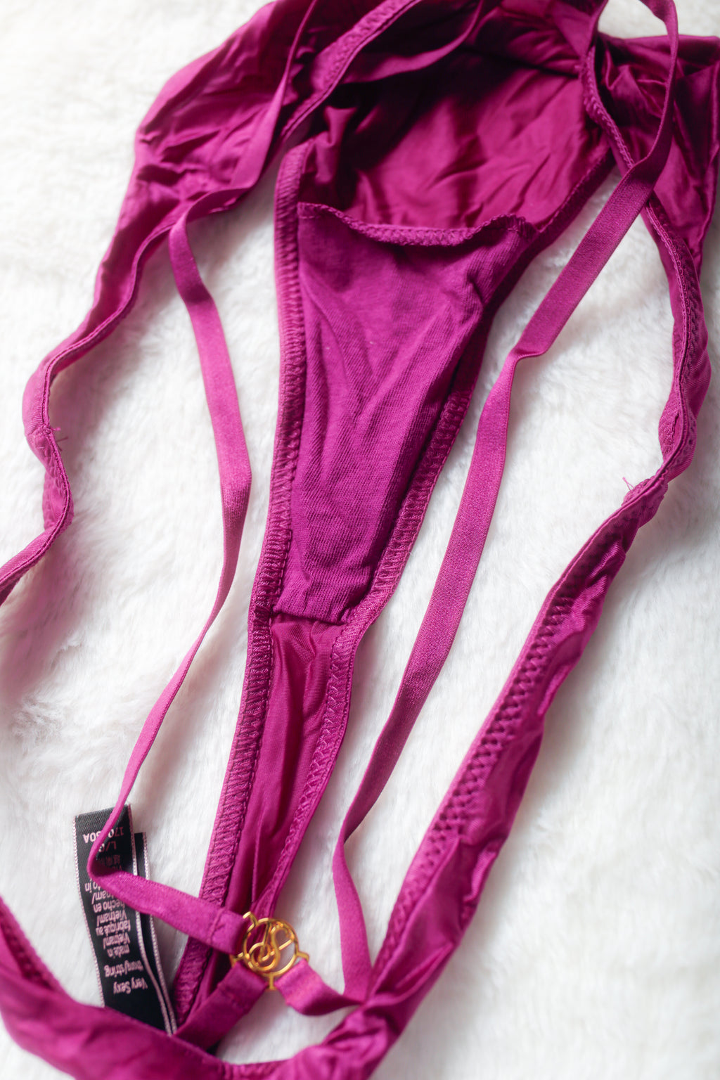 Victoria's Secret 38D So Obsessed Wirefree Wireless T-shirt Bra and Very Sexy Strappy Thong Set Raspberry Cooler