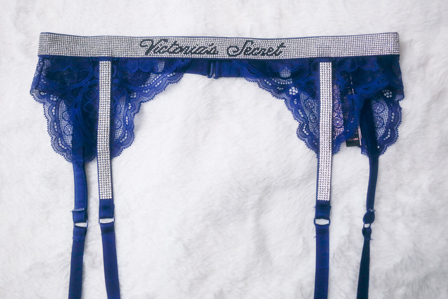 Victoria's Secret Very Sexy Garter Suspenders XS Shine Blue NEW
