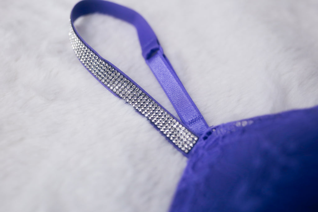 Victoria's Secret 34B Very Sexy Push-up Demi Boned Longline Bra Purple NEW