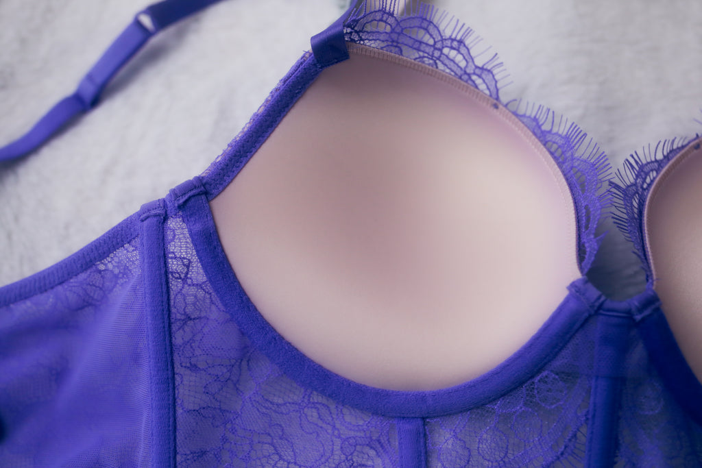 Victoria's Secret 34B Very Sexy Push-up Demi Boned Longline Bra Purple NEW