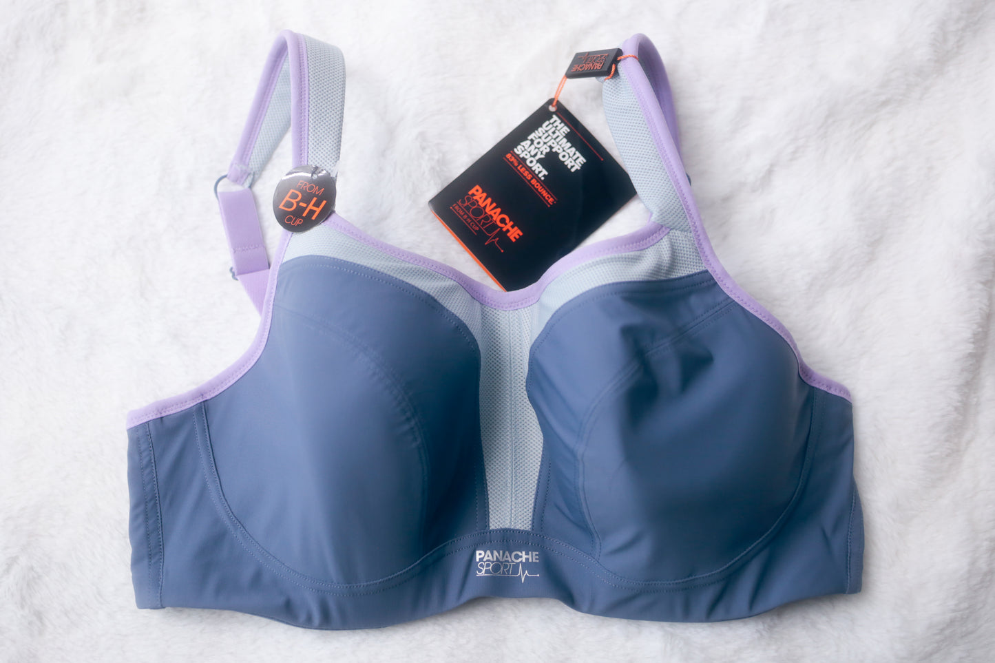 Panache 36DD Moulded Sports Bra Underwire High-impact Gray NEW