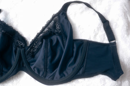 Elomi US 32N UK32JJ EL4340 Kim Underwire Stretch Lace Plunge Bra Black