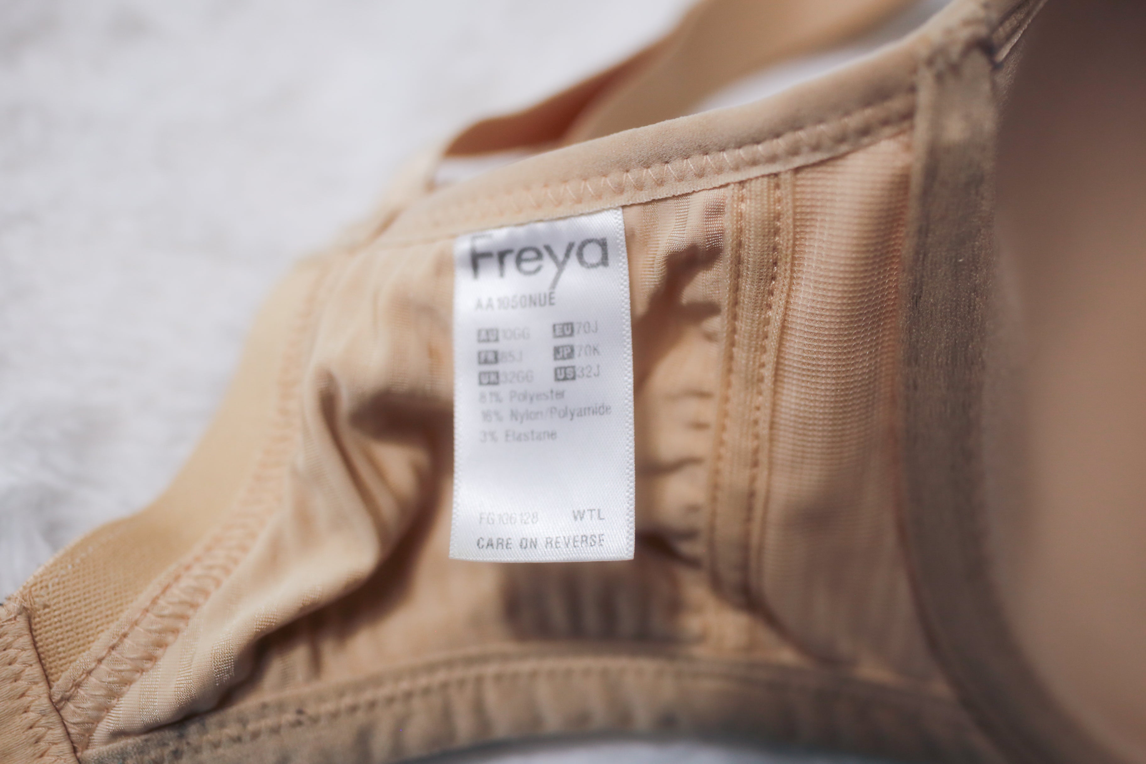 Freya US 32J UK 32GG Idol Molded Underwire AA1050 Full Coverage Bra Nude