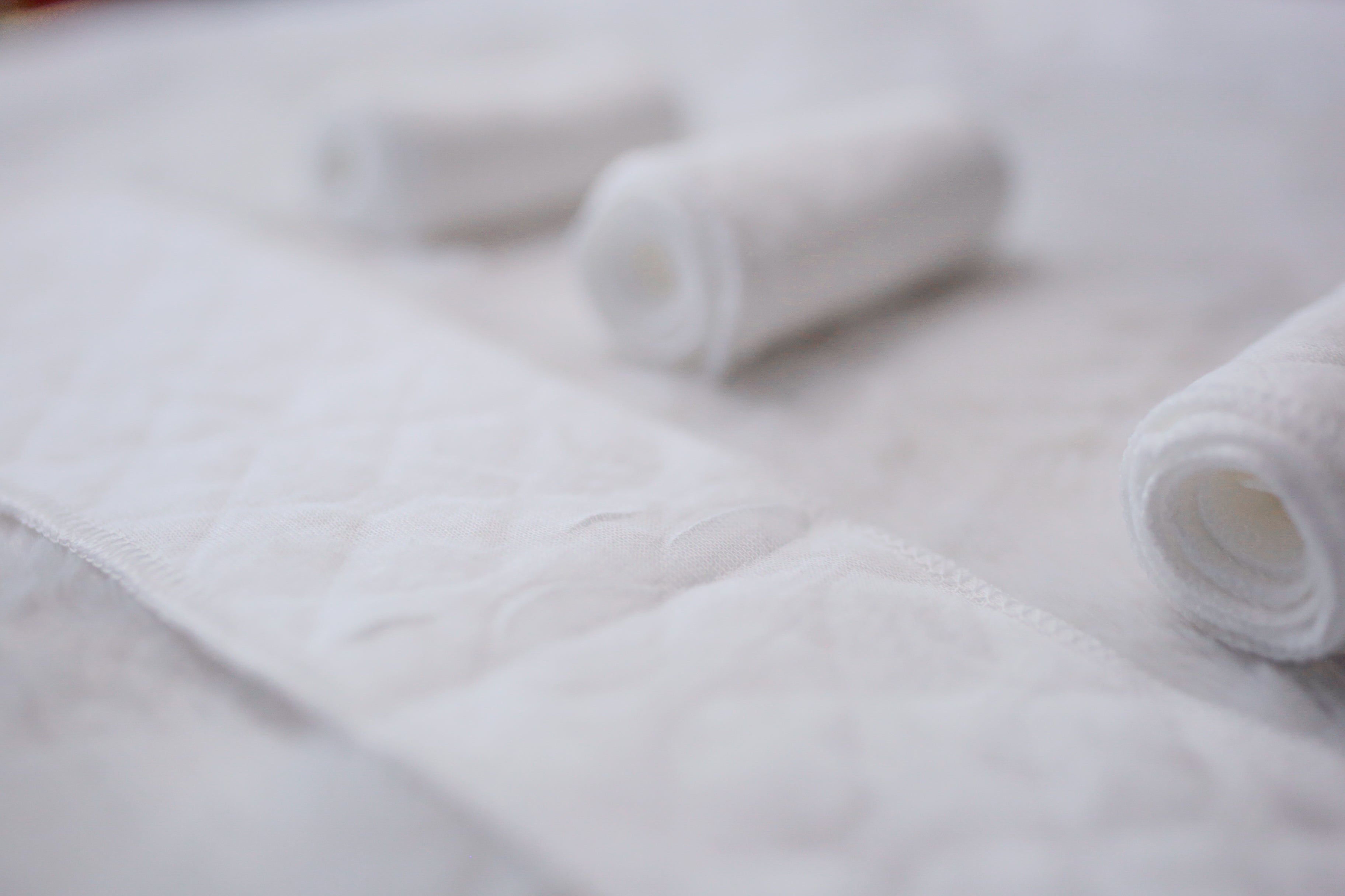 Bra Liners Sweat Absorbing Cotton Under-breast Pad 18"x3" Washable 5-pack White