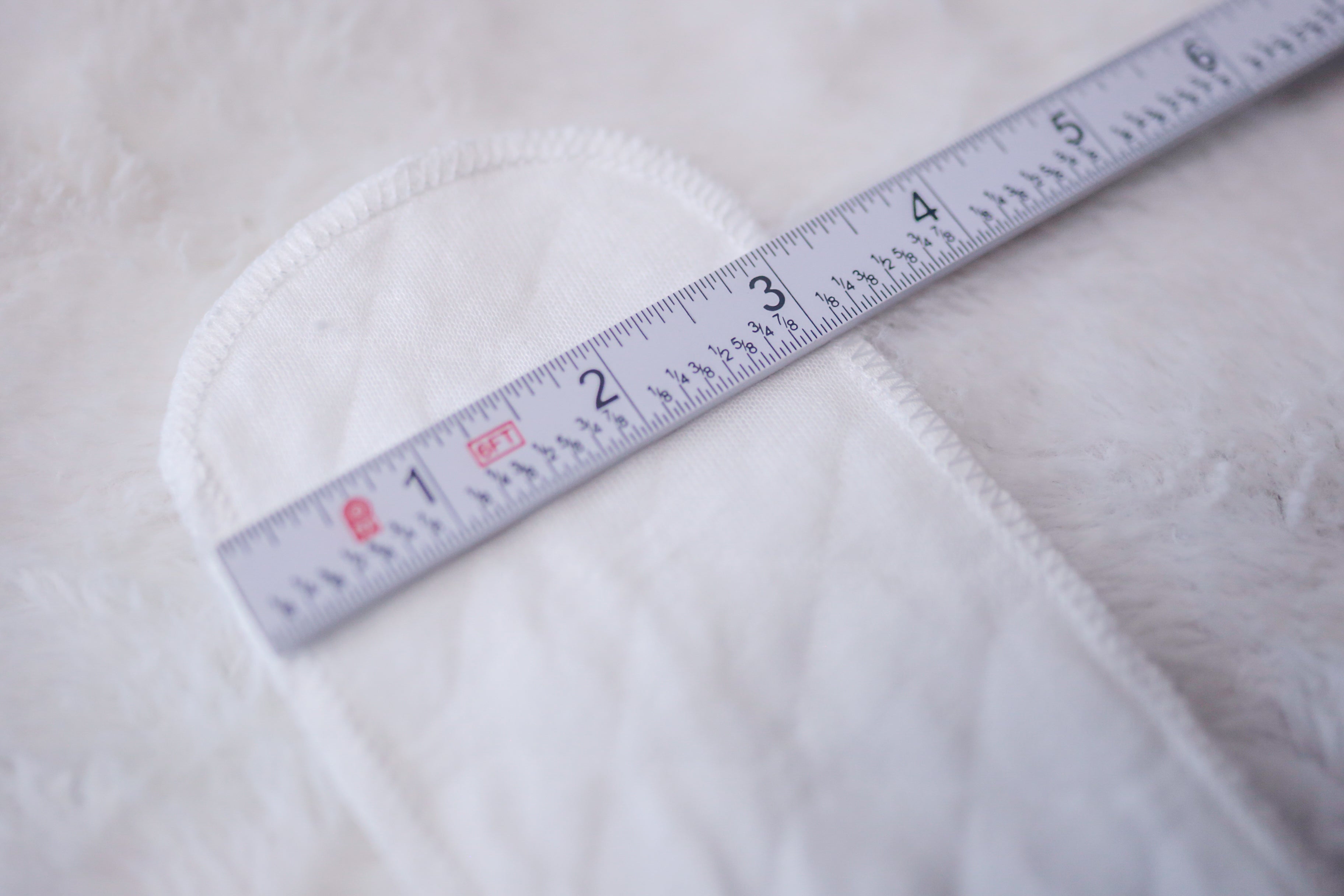 Bra Liners Sweat Absorbing Cotton Under-breast Pad 18"x3" Washable 5-pack White