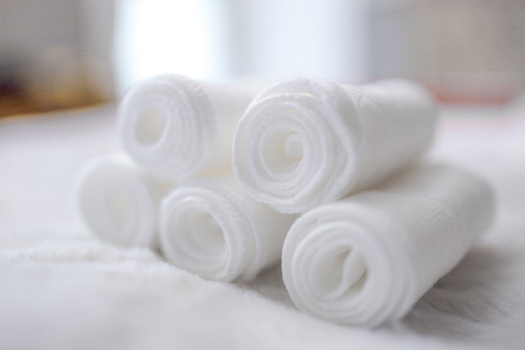 Bra Liners Sweat Absorbing Cotton Under-breast Pad 18"x3" Washable 5-pack White