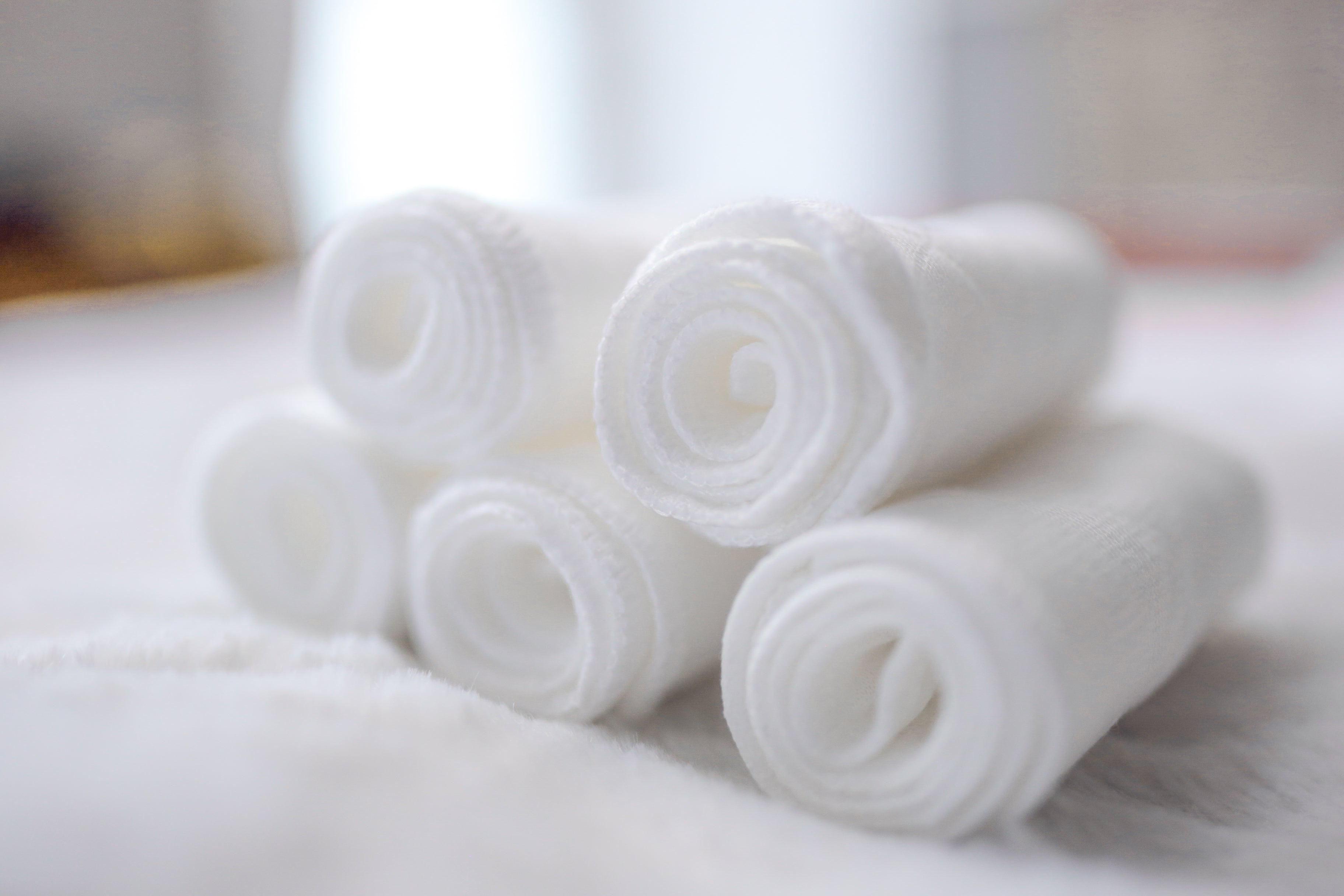 Bra Liners Sweat Absorbing Cotton Under-breast Pad 18"x3" Washable 5-pack White