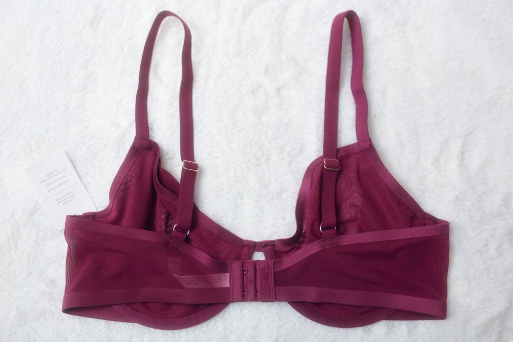 Auden 36C Unlined Demi Underwire Bra Dark Purple NEW