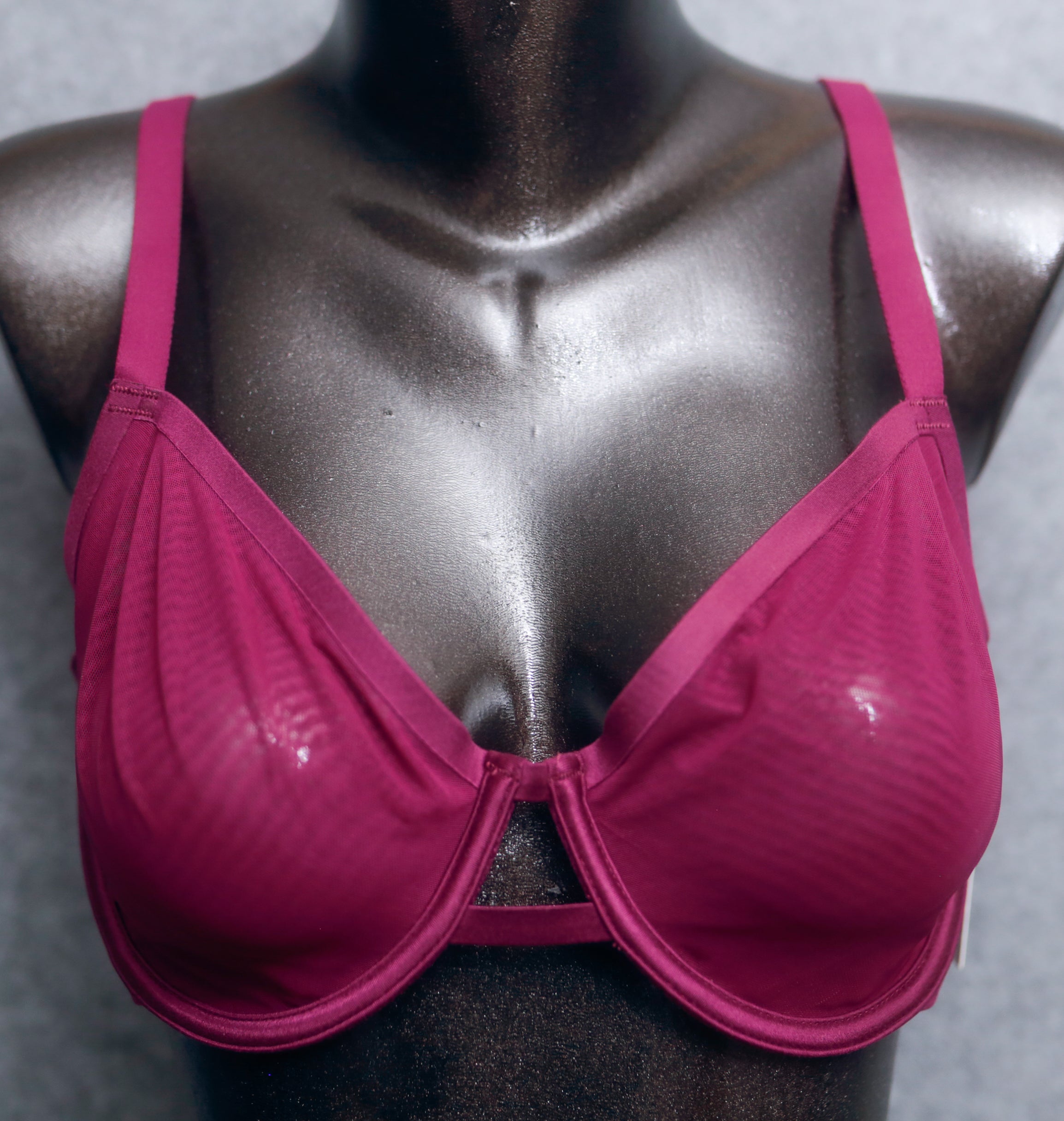 Auden 36C Unlined Demi Underwire Bra Dark Purple NEW