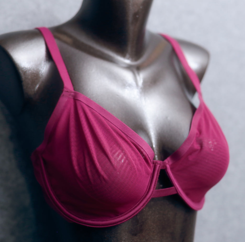 Auden 36C Unlined Demi Underwire Bra Dark Purple NEW