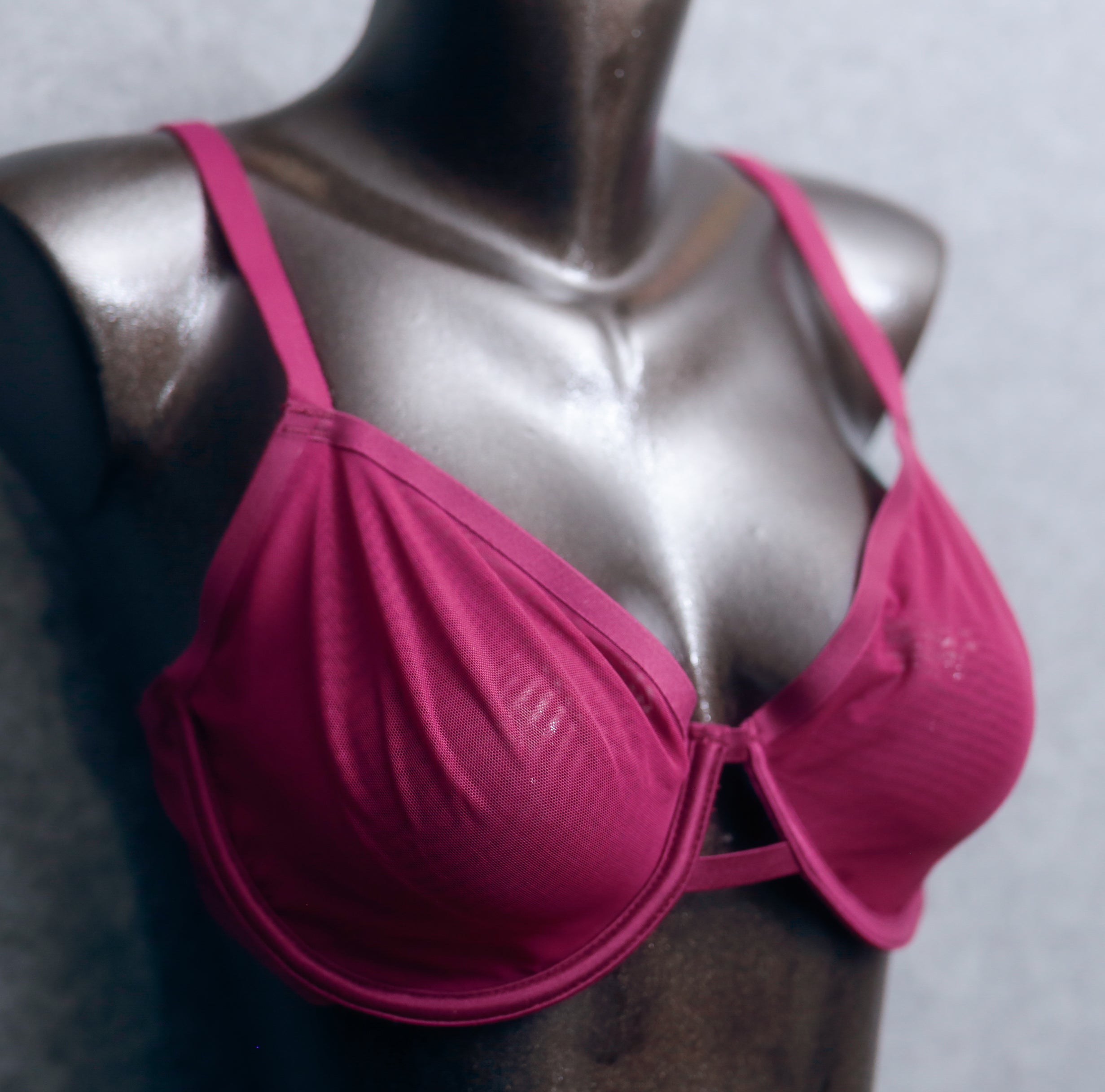 Auden 36C Unlined Demi Underwire Bra Dark Purple NEW