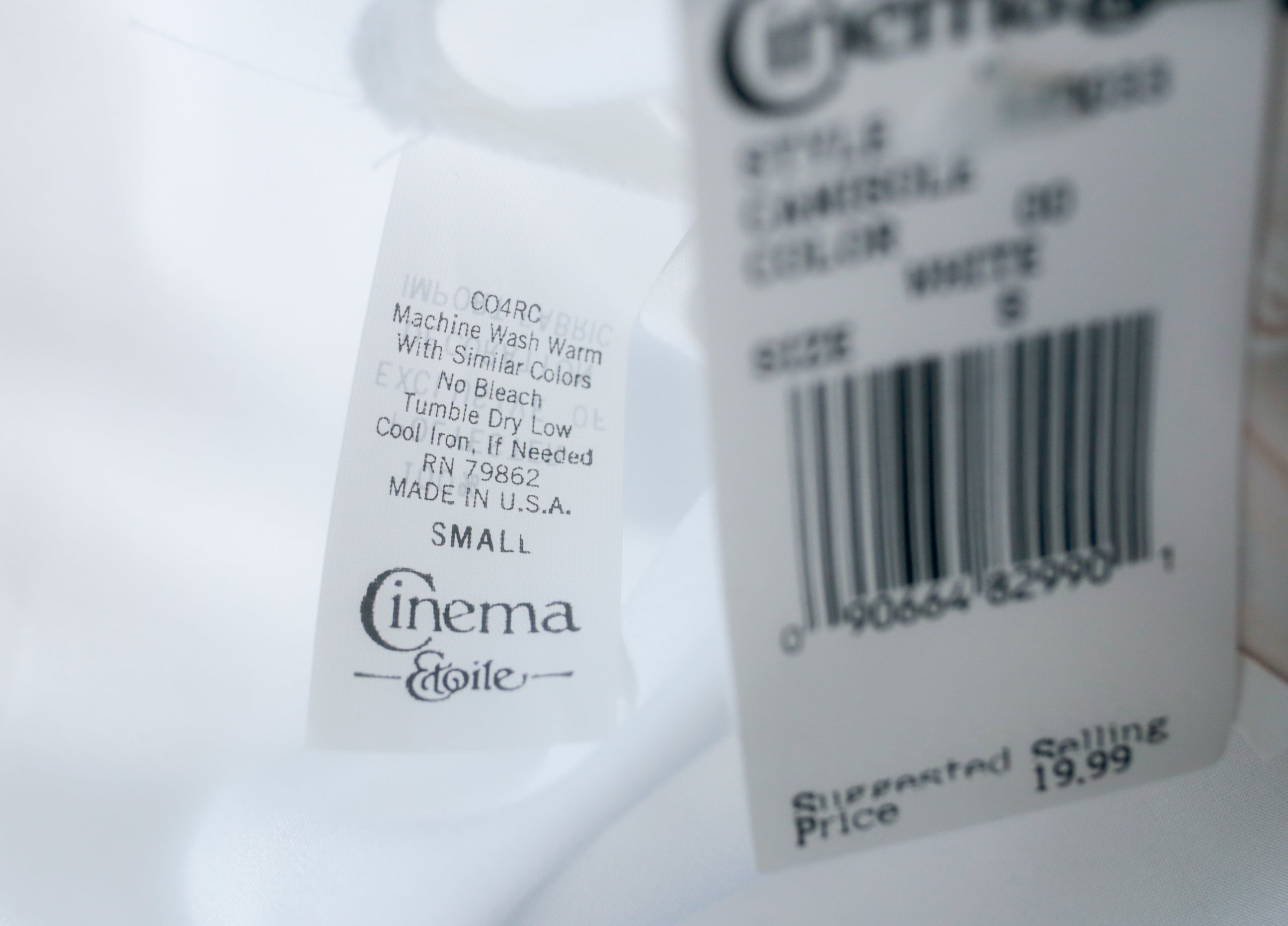 Cinema Etoile Eyelet Cami Chemise Lingerie White Satin and Lace: Size Small NEW