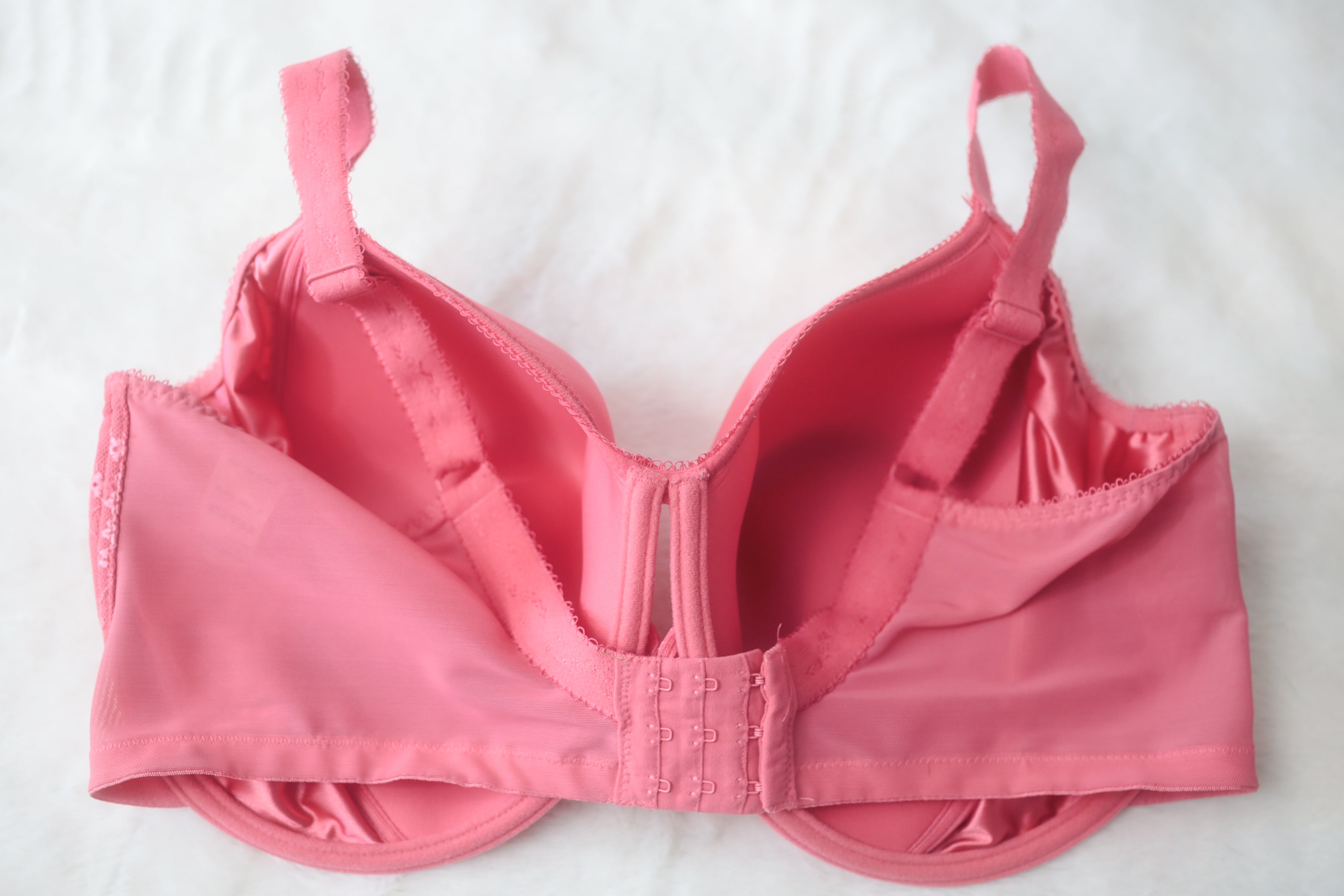 Elomi US 42K UK 42H EL4383 Charley Stretch Lace Plunge Underwire Full-coverage Bra Pink