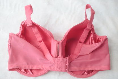Elomi US 42K UK 42H EL4383 Charley Stretch Lace Plunge Underwire Full-coverage Bra Pink