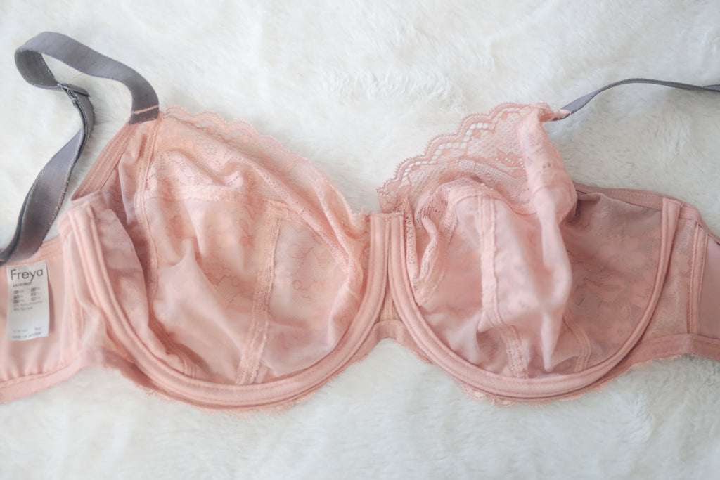 Freya US 34I UK 34G Offbeat Side Support AA5451 Underwire Unpadded Bra Pink