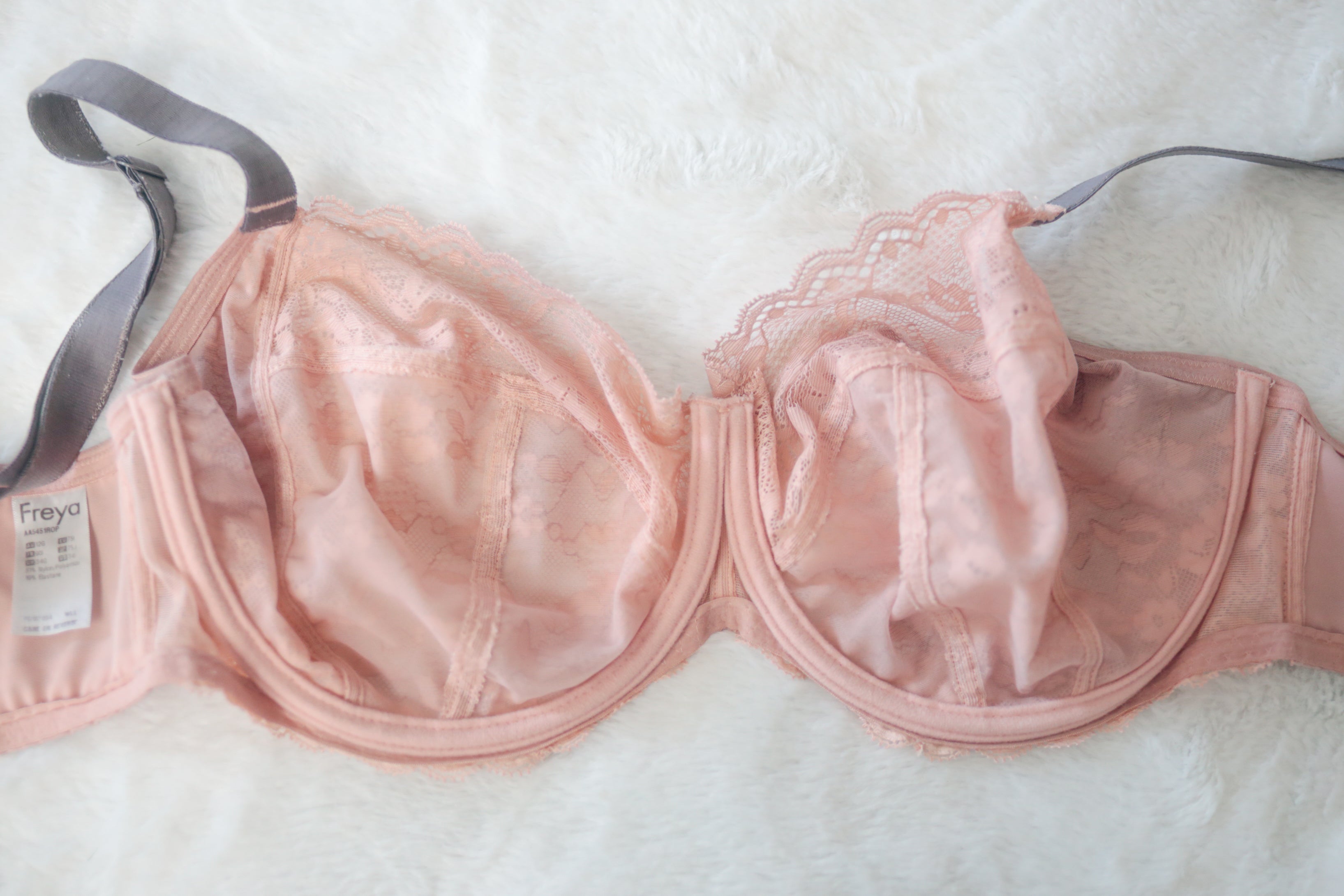 Freya US 34I UK 34G Offbeat Side Support AA5451 Underwire Unpadded Bra Pink