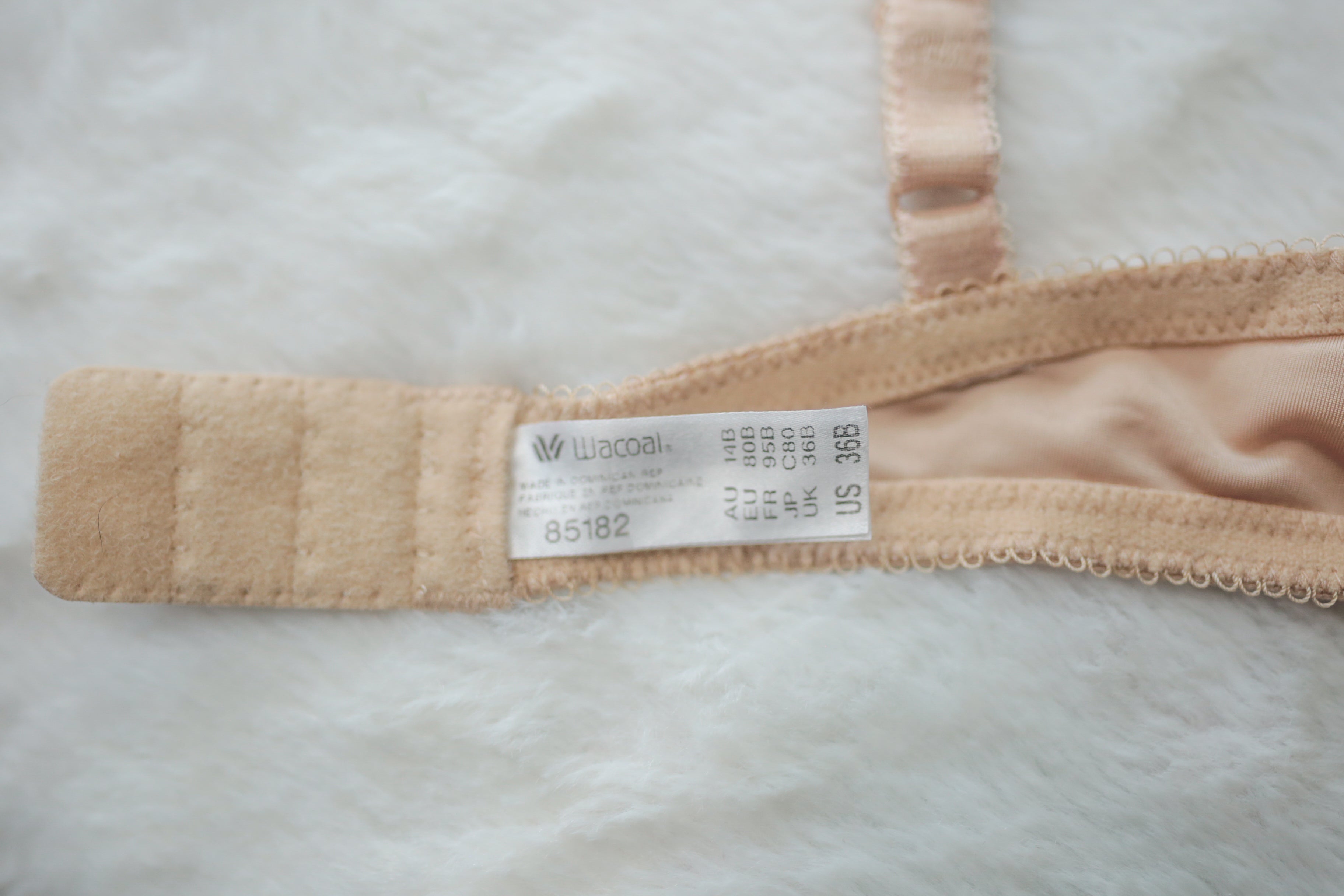 Wacoal 36B 85182 Bodysuede Unpadded Underwire Beige Bra