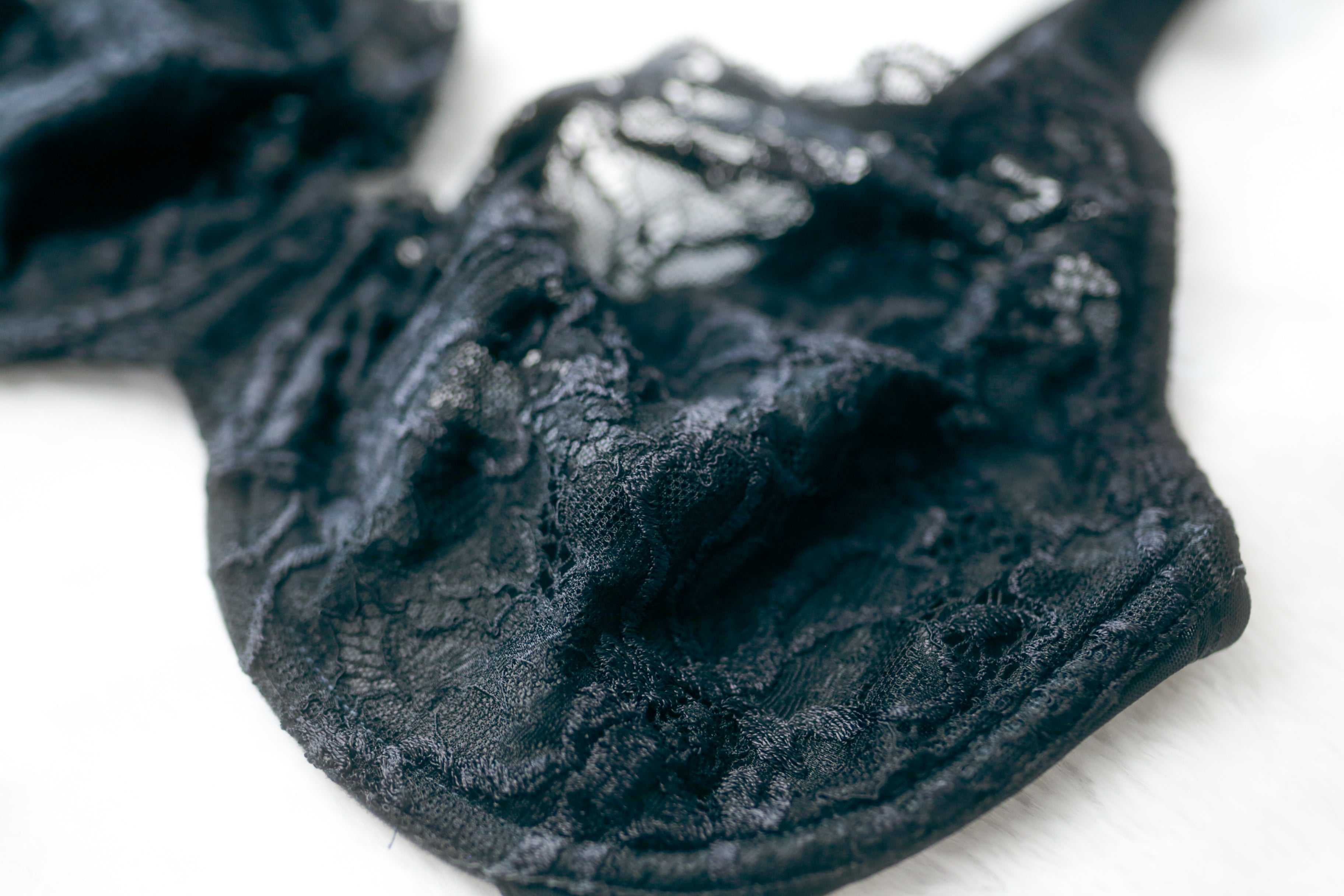 Wacoal 32DD 85750 Pure Inspiration Lace Minimizer Underwire Unpadded Bra Black