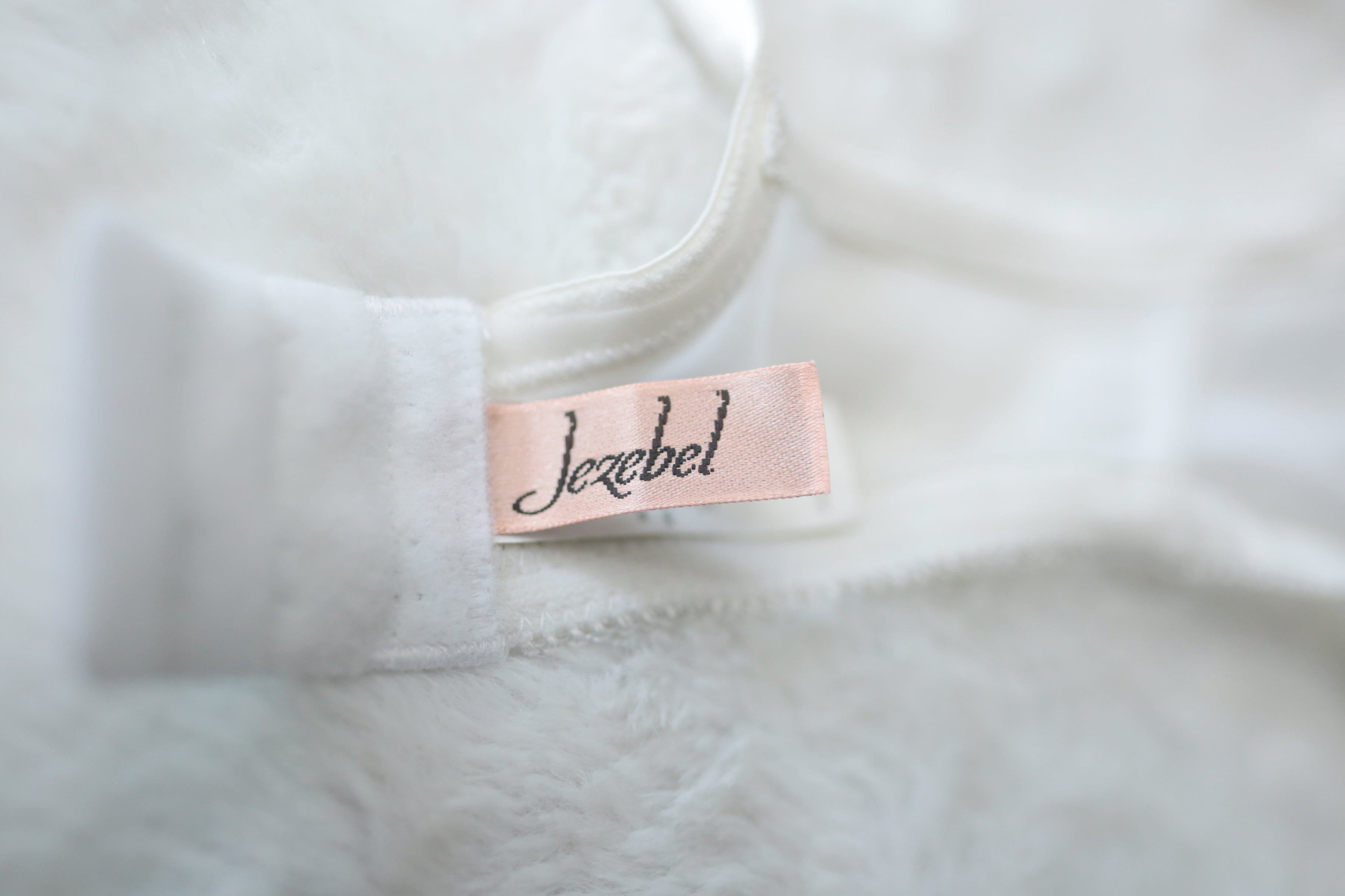 Jezebel 32D Demi Sheer Unpadded Bra White