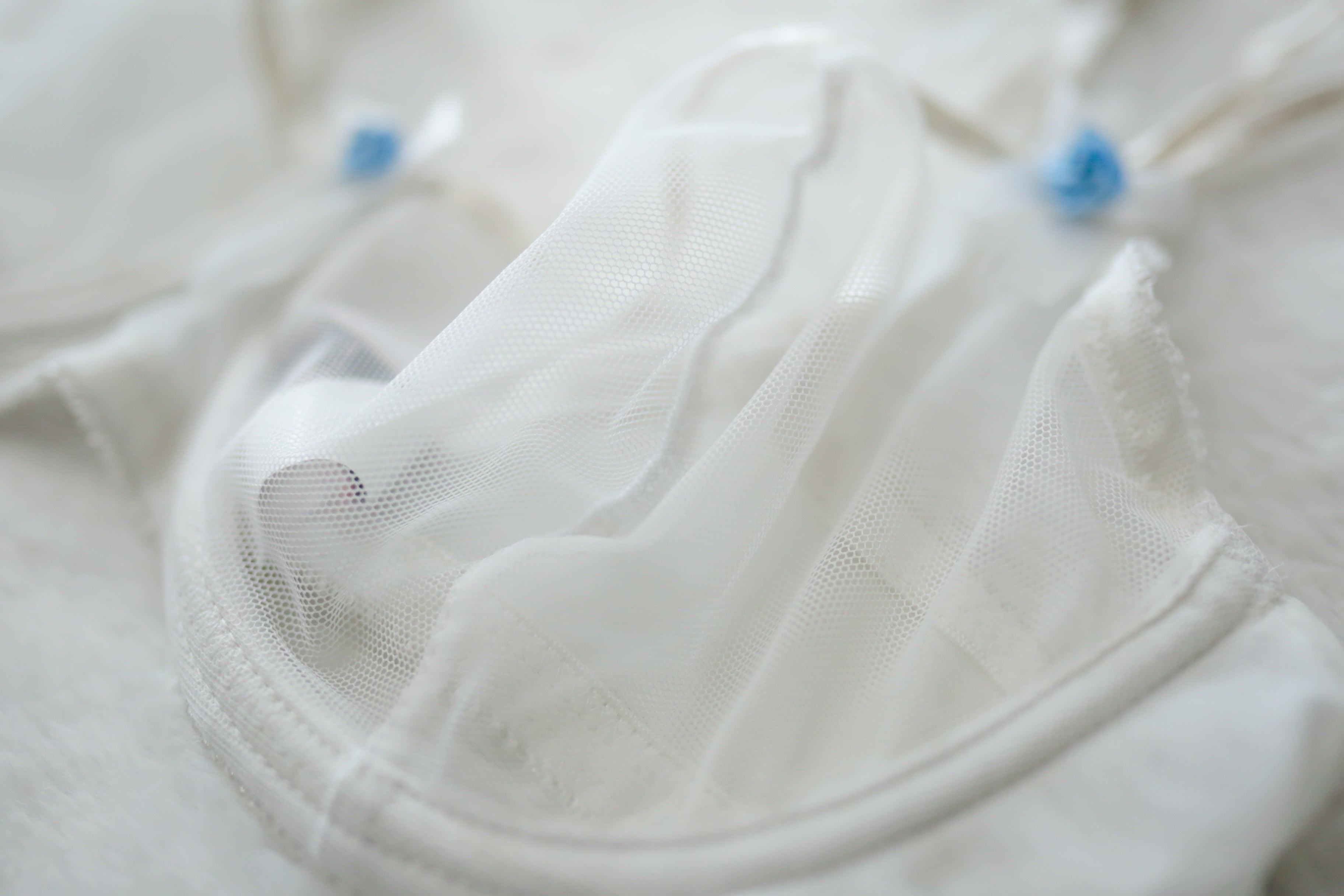 Jezebel 32D Demi Sheer Unpadded Bra White