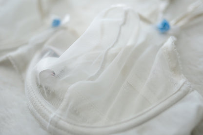 Jezebel 32D Demi Sheer Unpadded Bra White